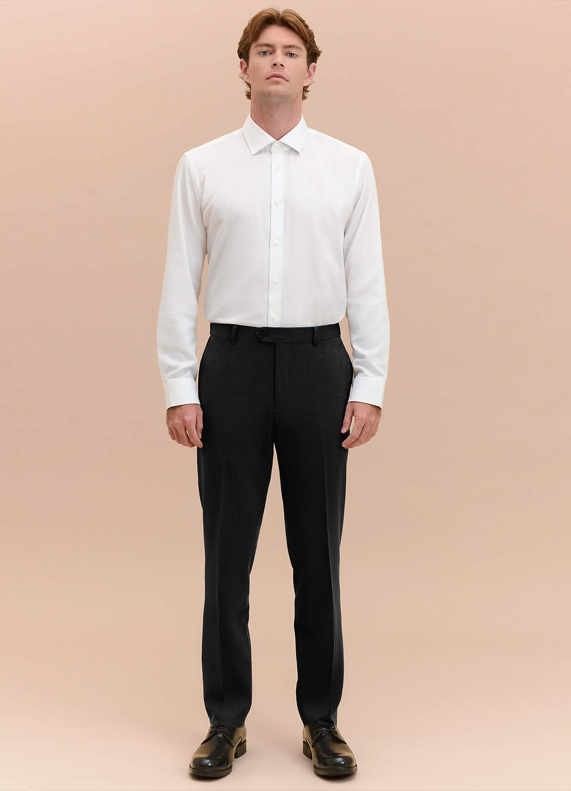 front William Black Comfort Blend Dress Pants