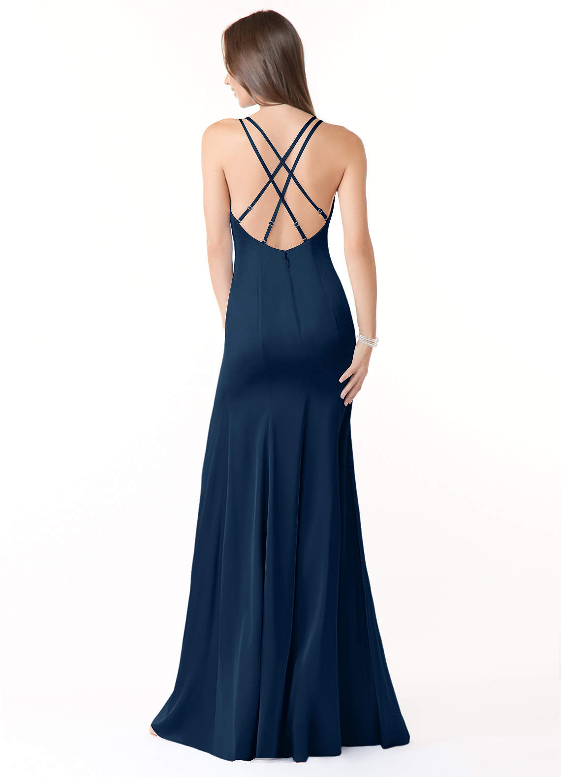 Dark Navy Azazie Visela Bridesmaid Dresses | Azazie