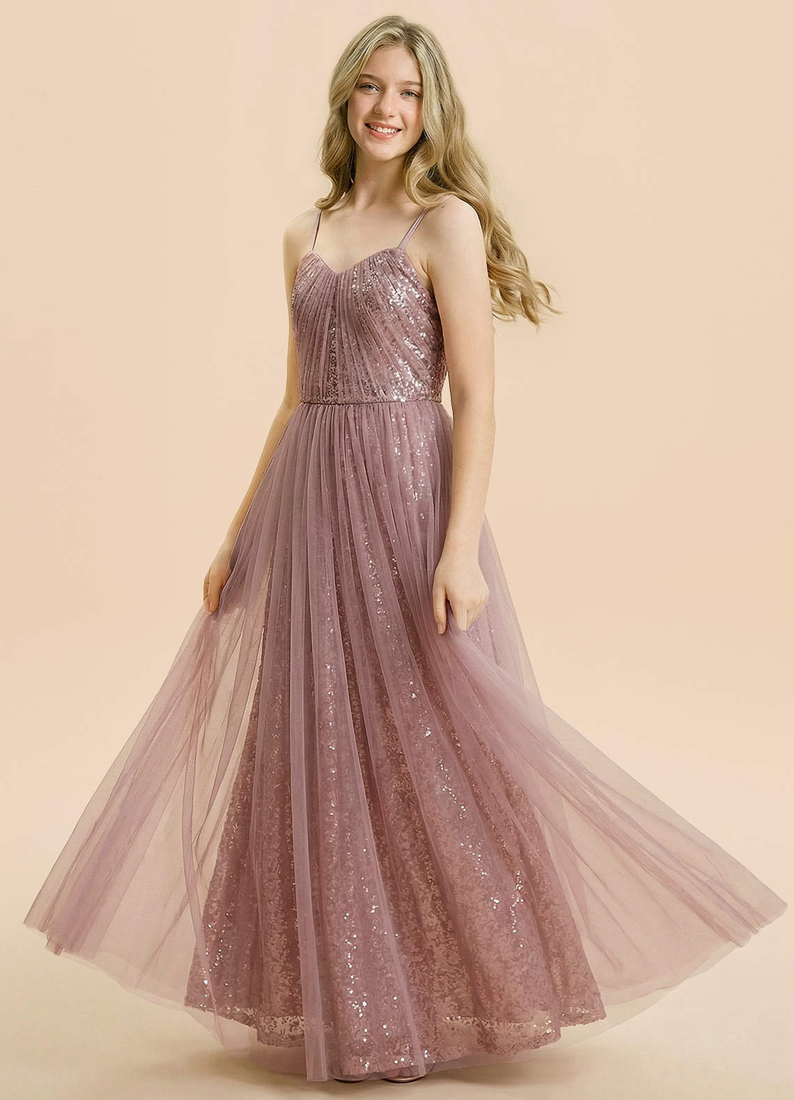 front Azazie Amara Junior Formal Dress