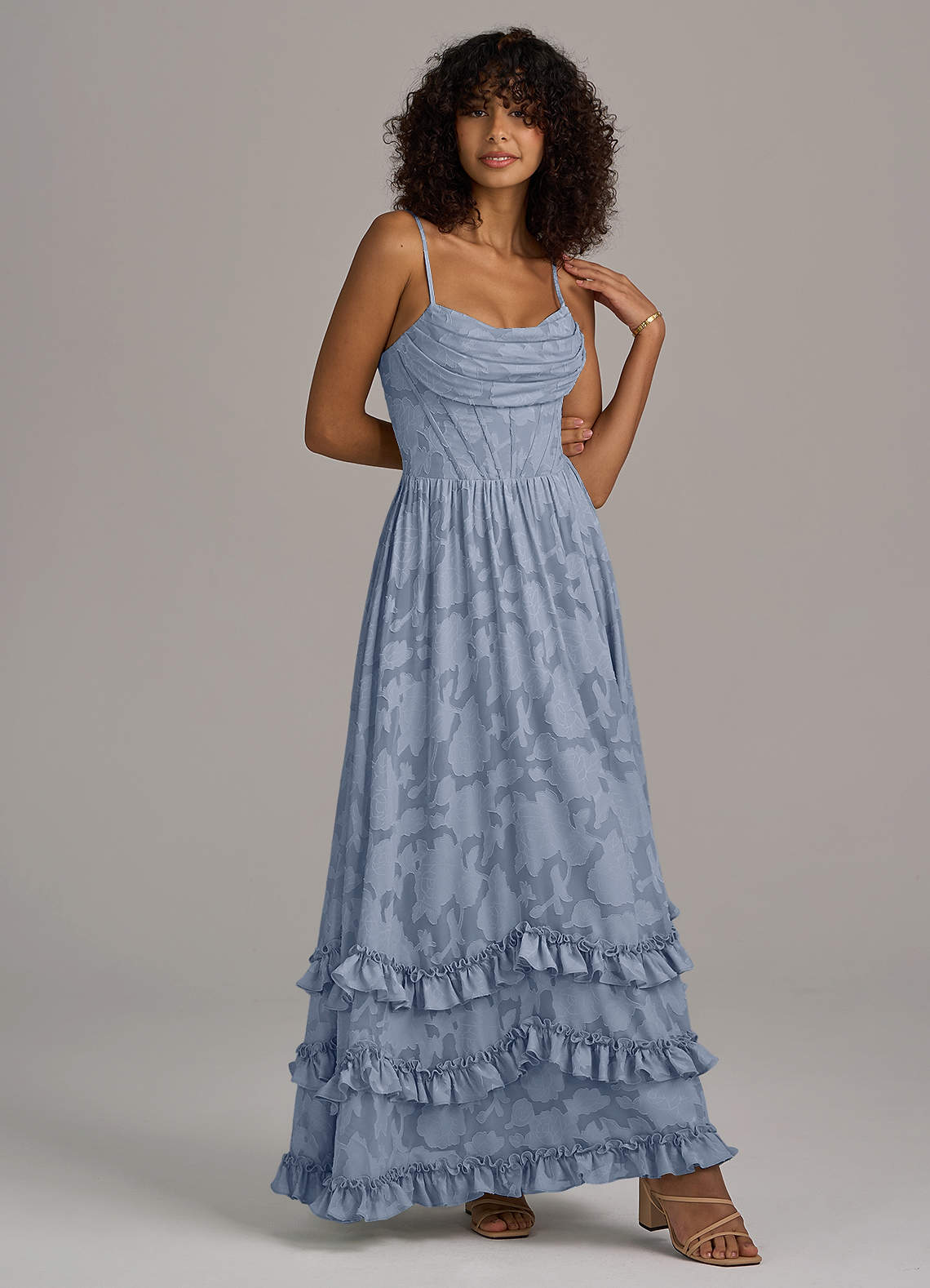 Azazie Lettie Dusty Blue Bridesmaid Dresses Azazie