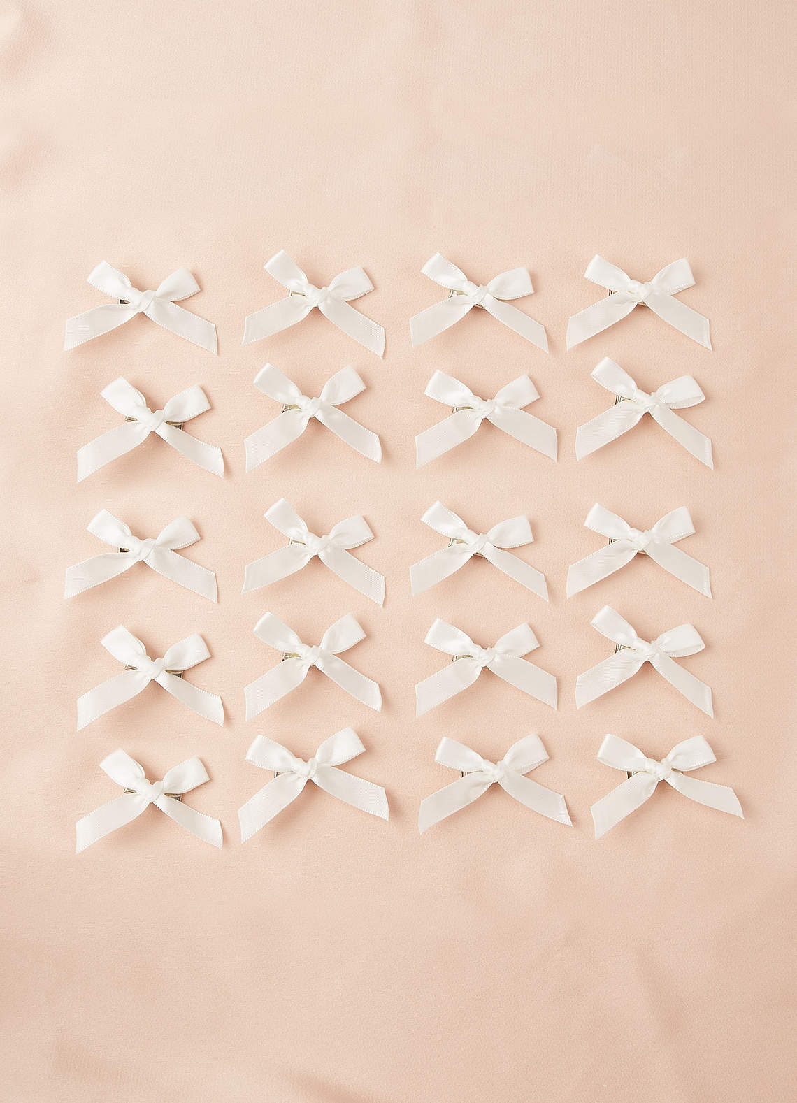 front Twenty-Piece Satin Bow Hair Clip Set