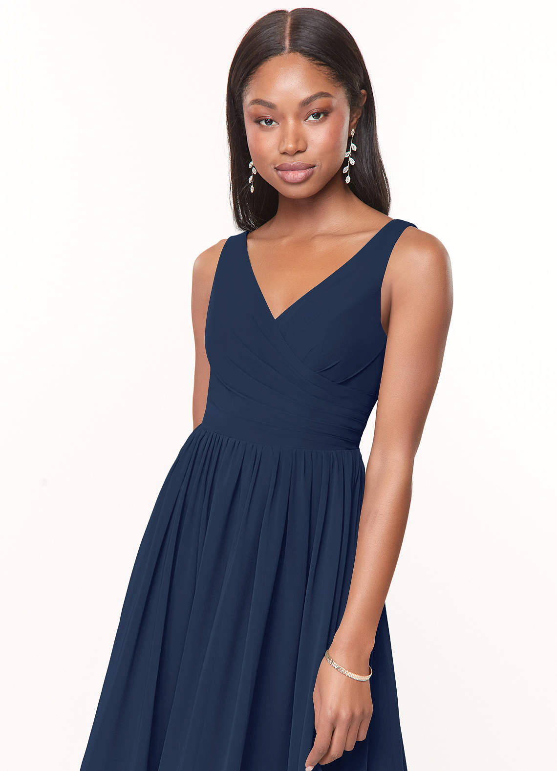 azazie dark navy bridesmaid dresses Dark Navy Strapless Bridesmaid Dresses