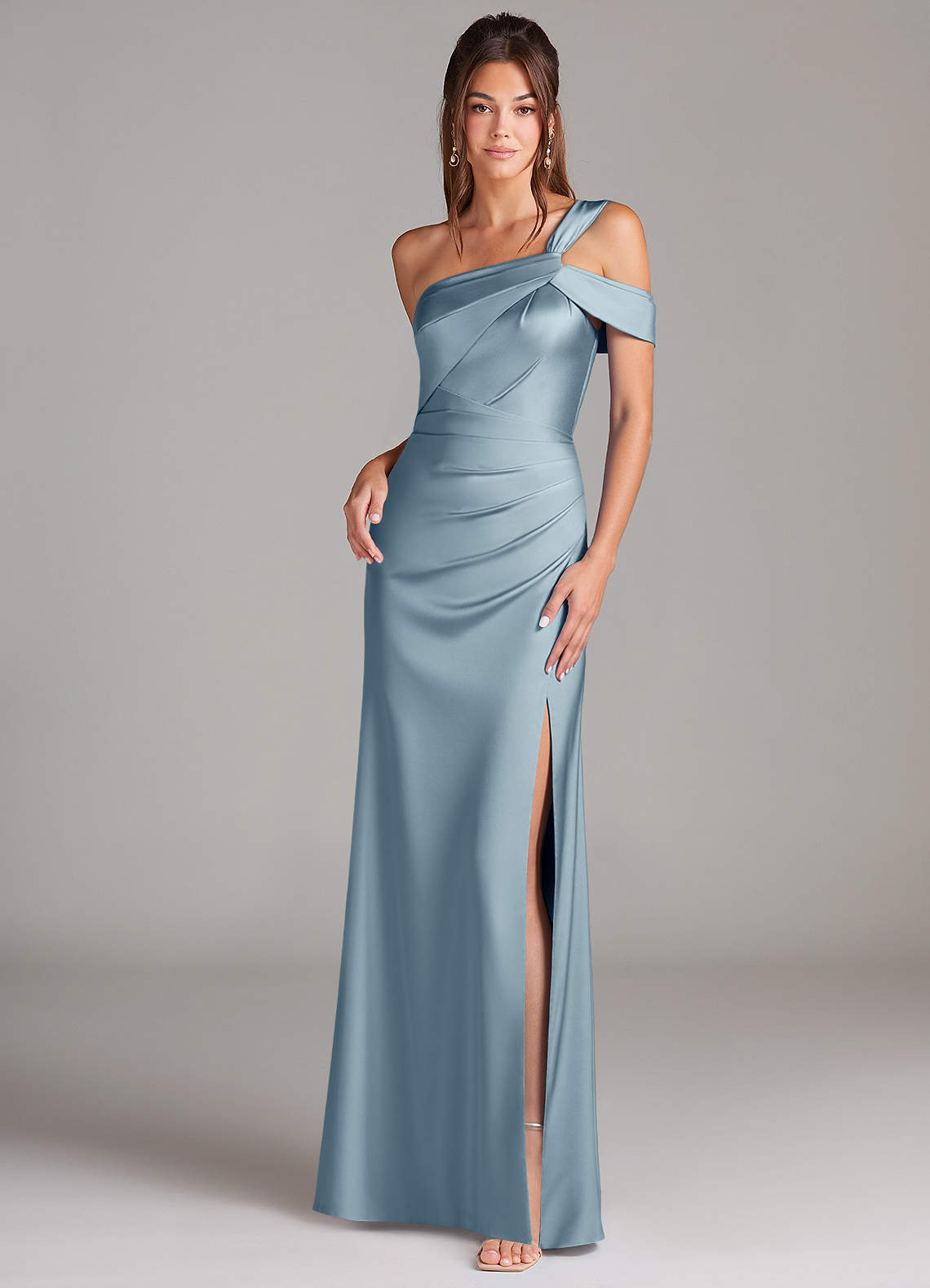 teal grey bridesmaid dresses 80137 Bridesmaids Dresses Blush / 14 main image 1