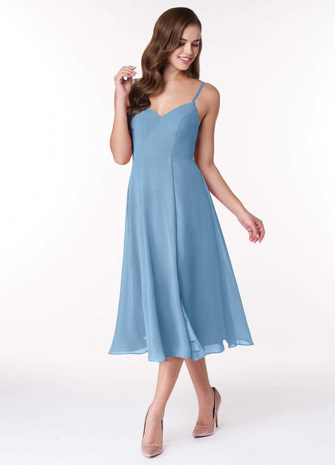 Short Bridesmaid Dresses AUSPORY Women's V-Neck Short Bridesmaid Dress –  Chiffon, Ruffles, A-Line, Lace-Up Back, Formal Evening Gown Ruffles Formal  Evening Gown