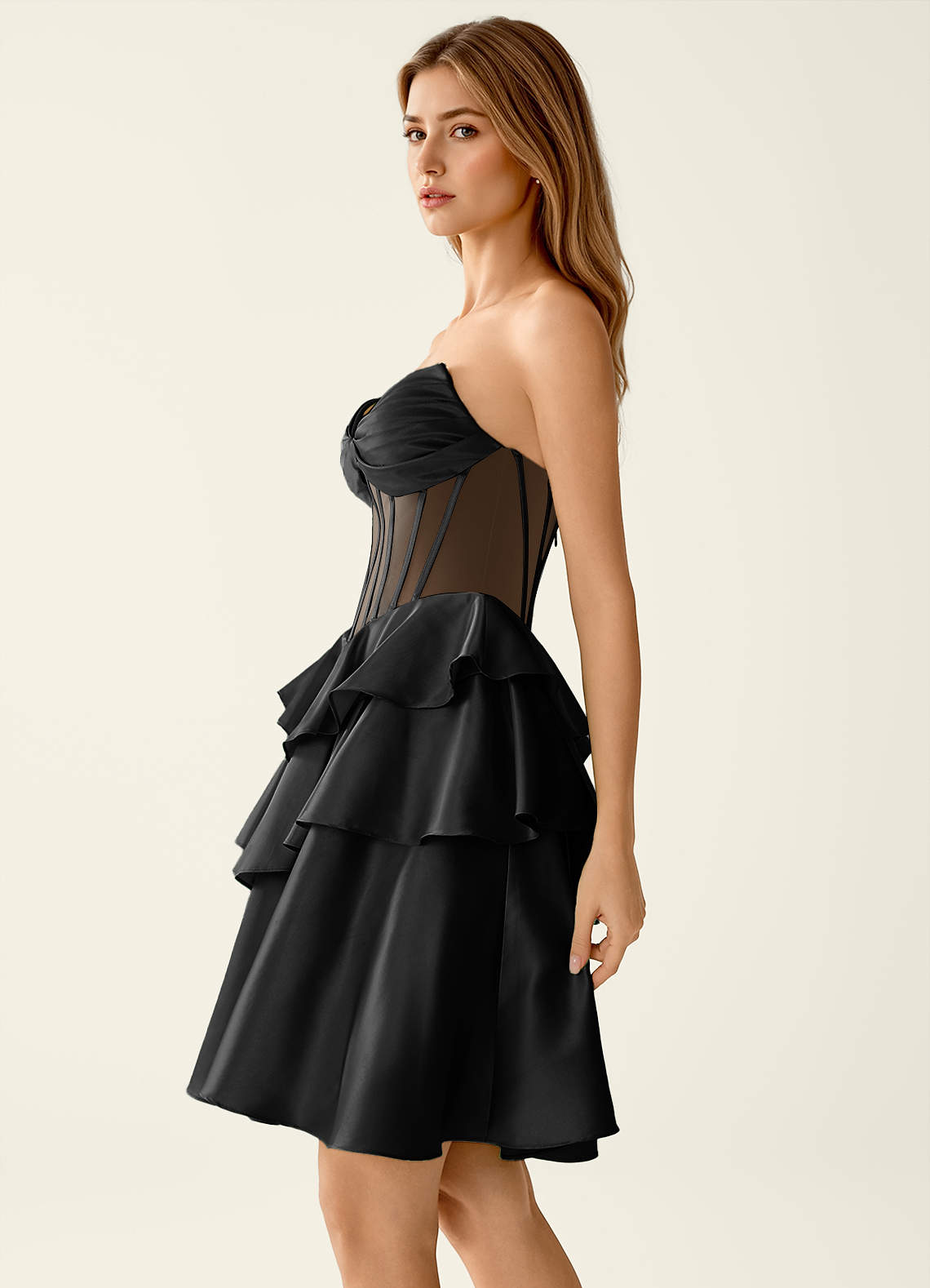 Aurisse Black Mini Dress image4
