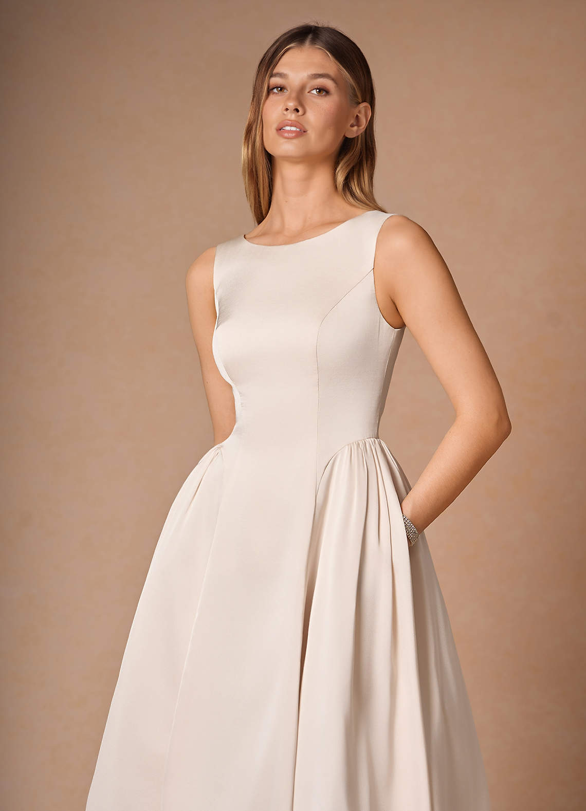 Casey Cream Midi Dress image3