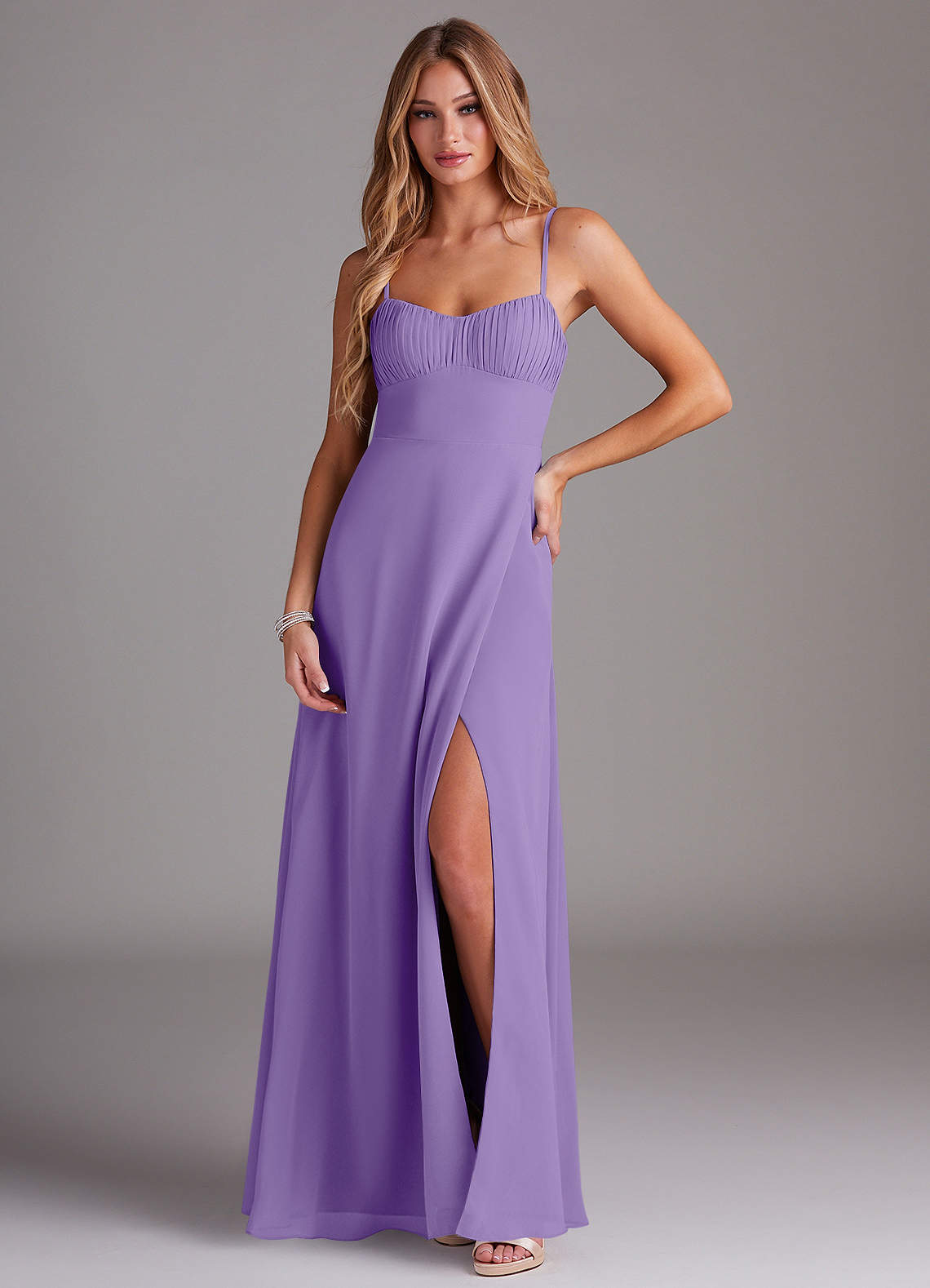 Azazie Breonna Bridesmaid Dresses Tahiti A-Line Sweetheart Neckline Chiffon Dress image1