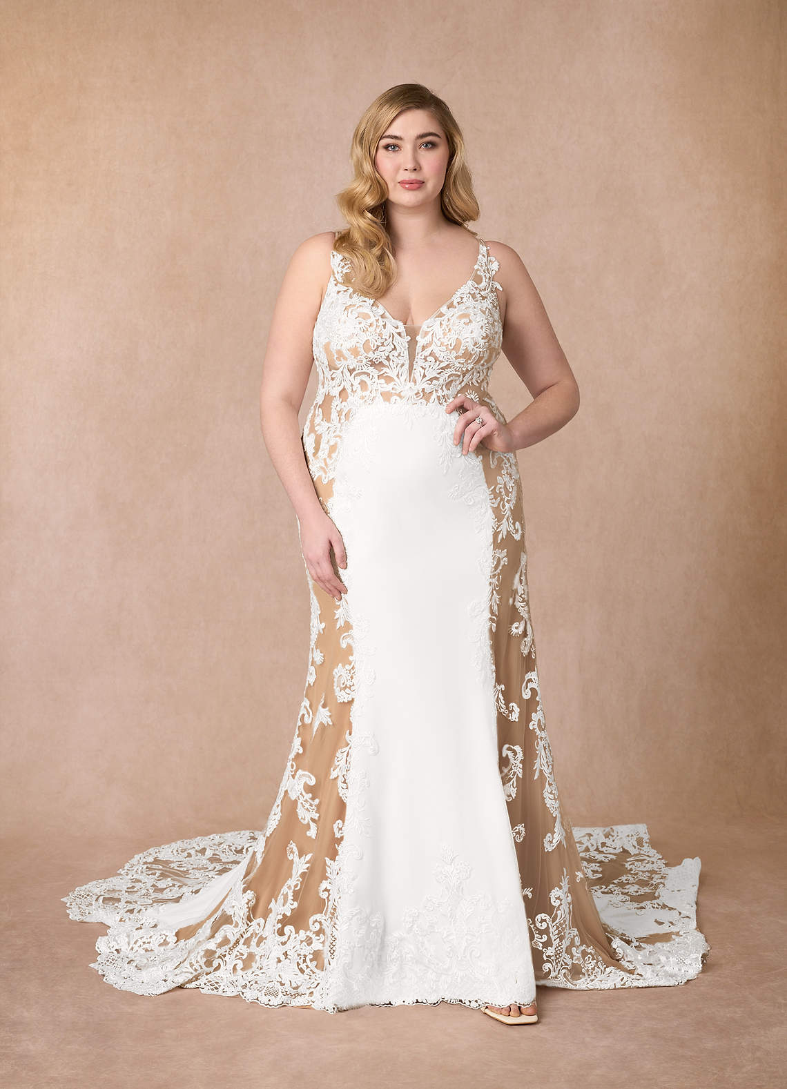 White Caramel Wedding Dress