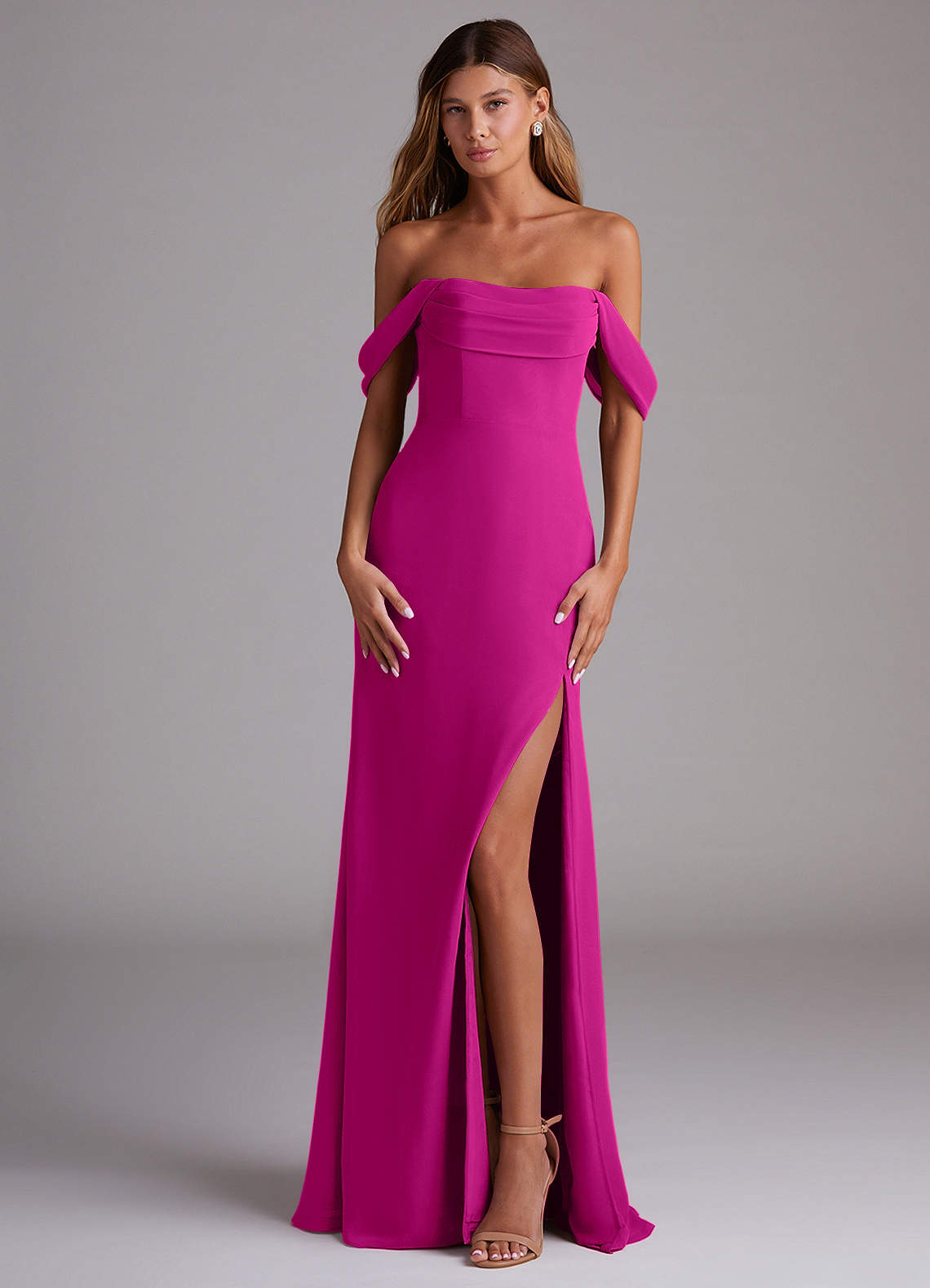 ★Asazy ★ Azazie Saige Fuchsia Bridesmaid Dresses | Azazie