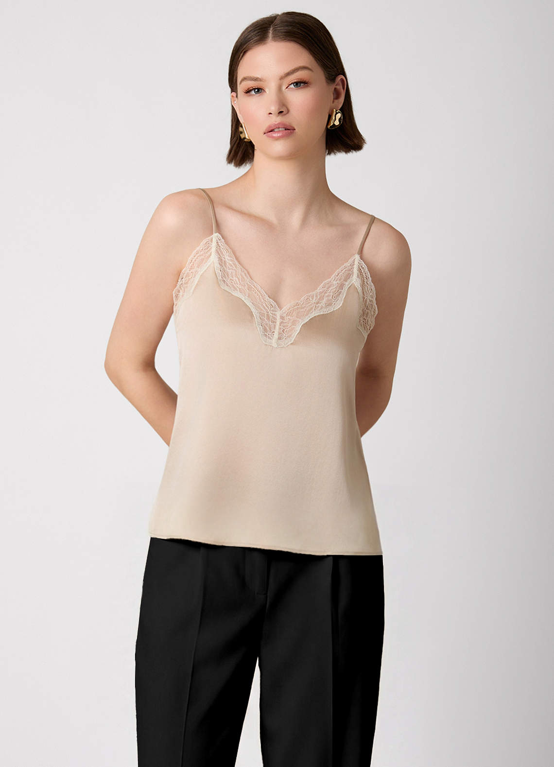 front Camisola 100% seda lavável