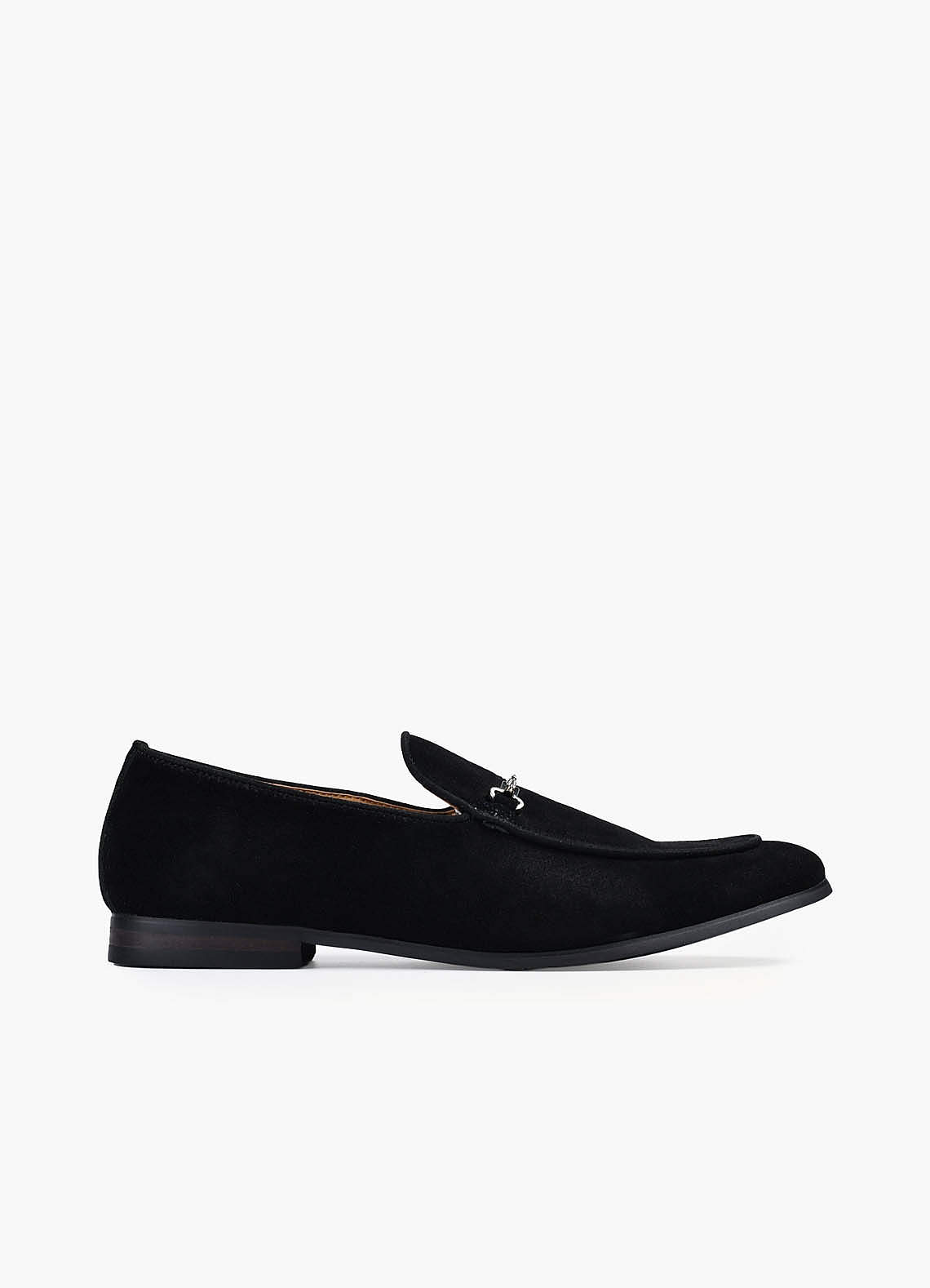 front Men's Suede Horsebit Loafers