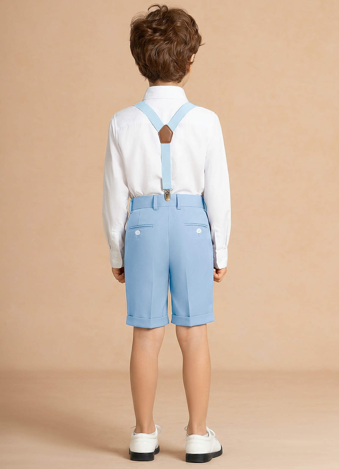 front Finn Sky Blue Boy 4-Piece Shorts Suit