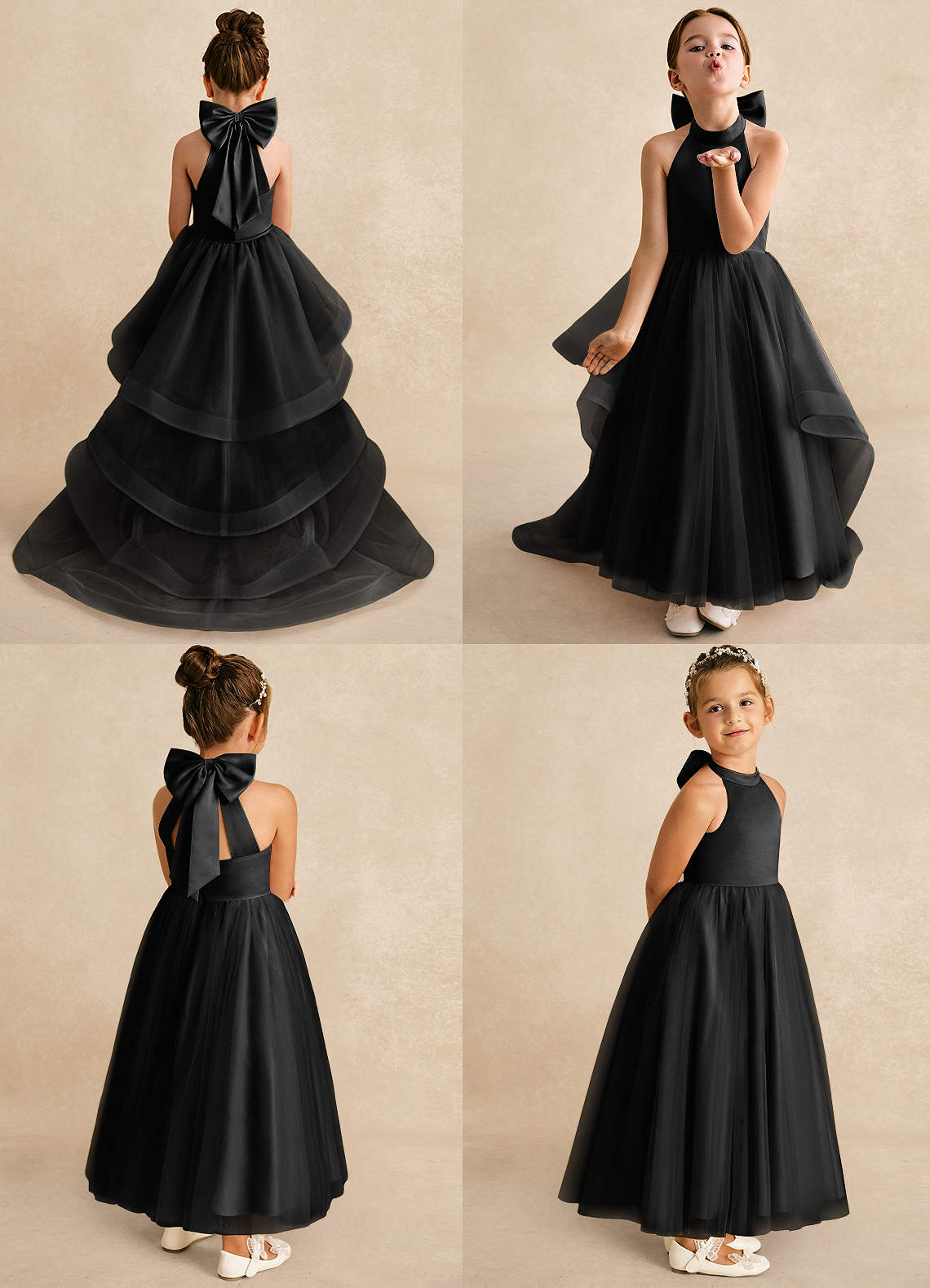Azazie Bev Black A-Line Convertible Tulle Dress | Azazie Azazie Bev Black A-Line Convertible Tulle Dress | Azazie