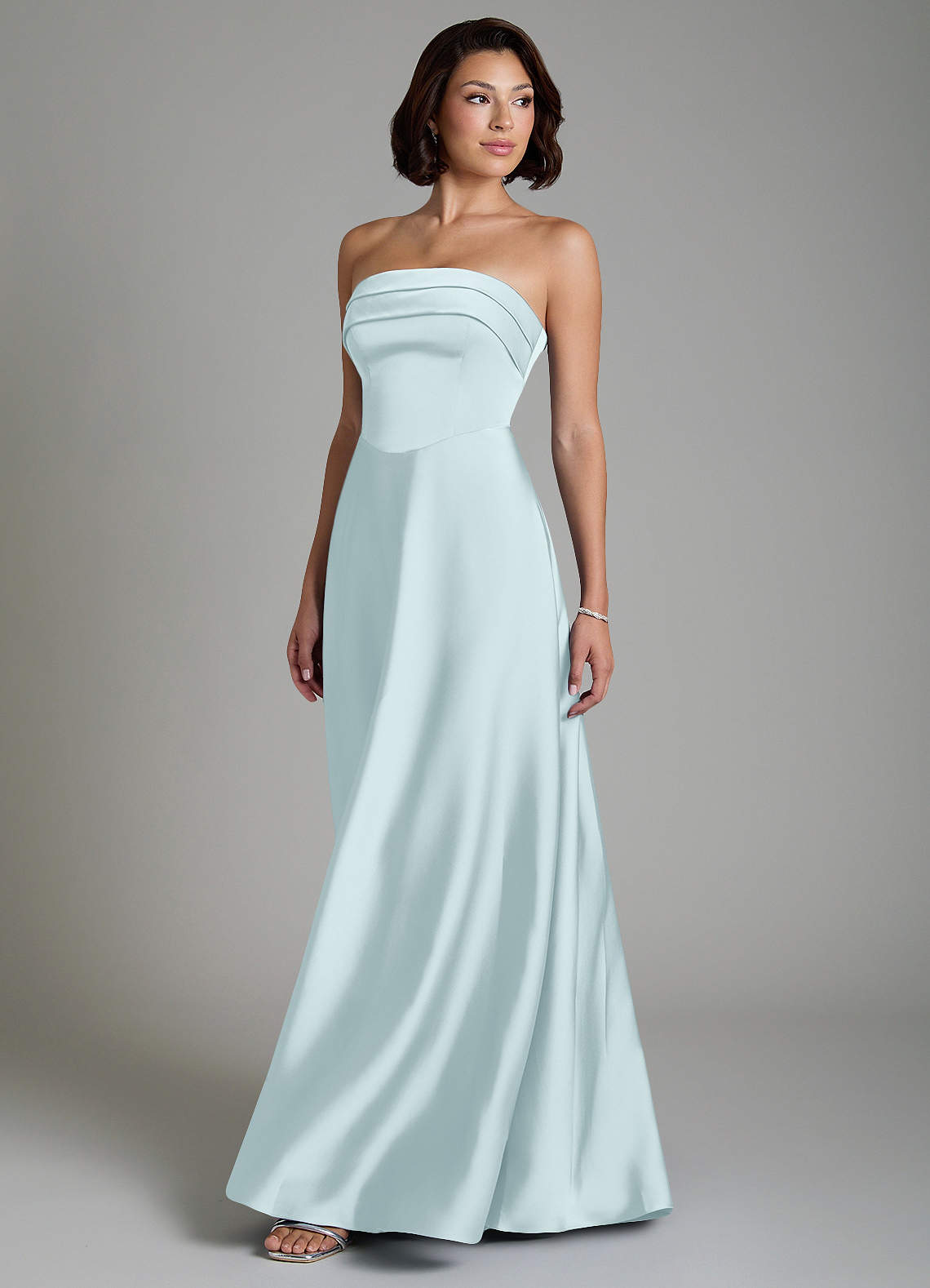 Azazie Odele Mist Stretch Satin Bridesmaid Dresses