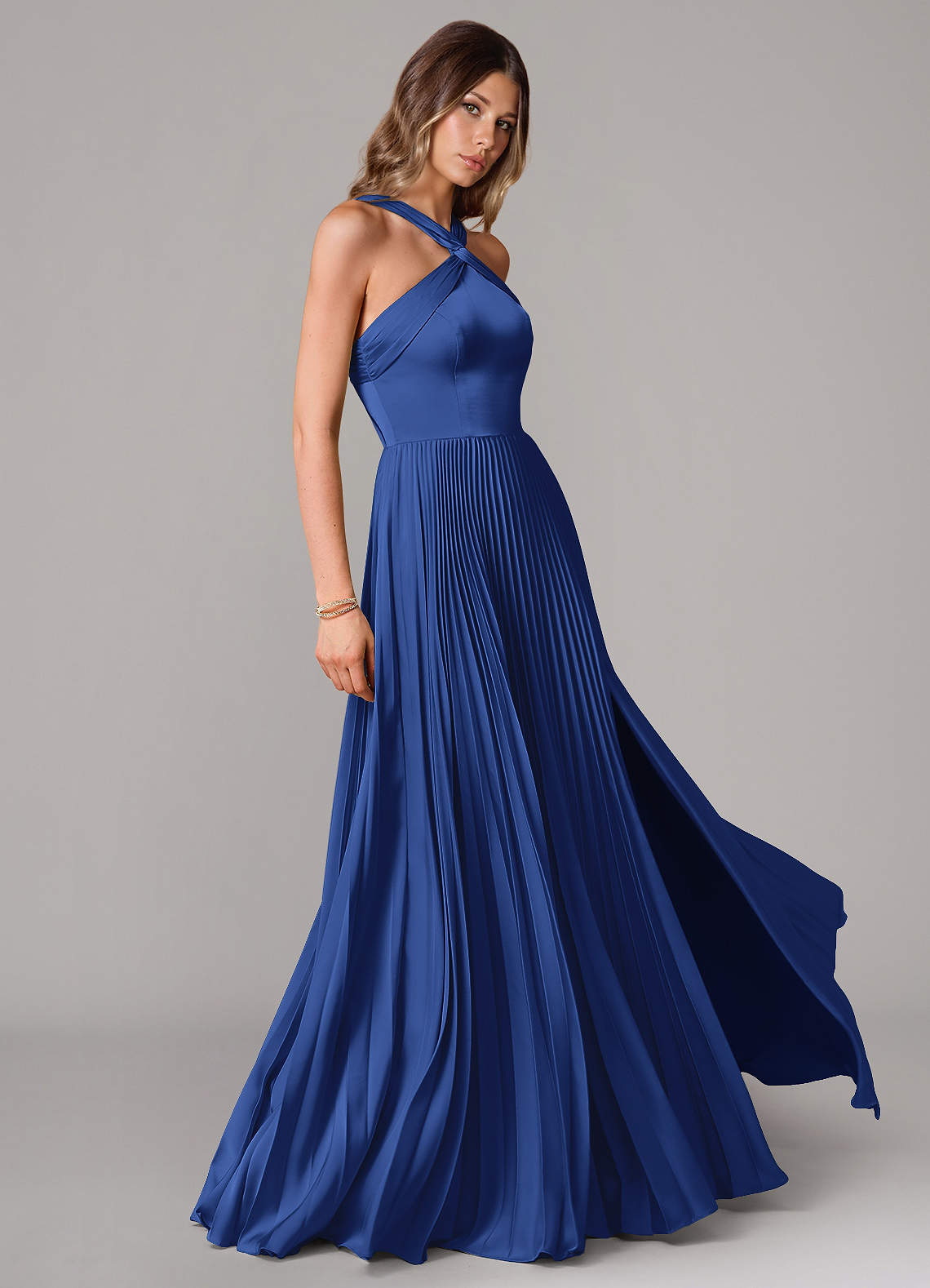 azazie royal blue bridesmaid dresses Azazie Afra Royal Blue Stretch Satin Bridesmaid Dresses