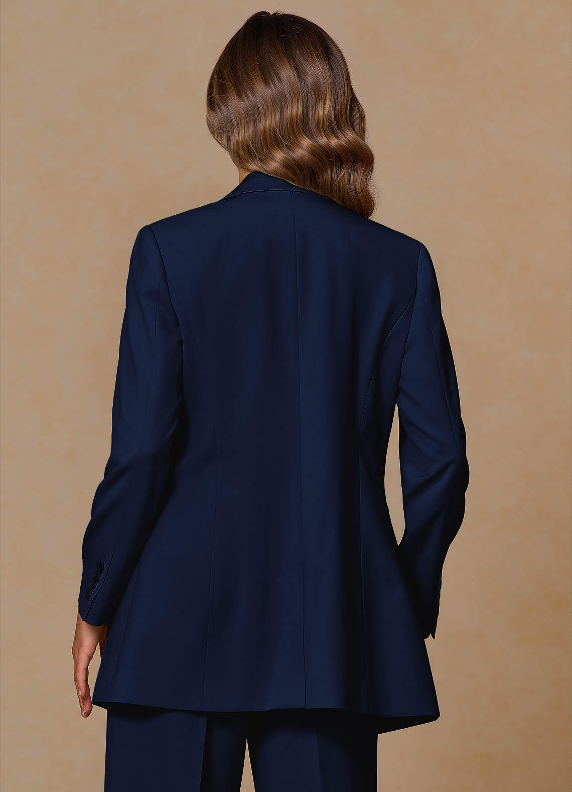 front Rowan Blue Refined Weave Performance blazer