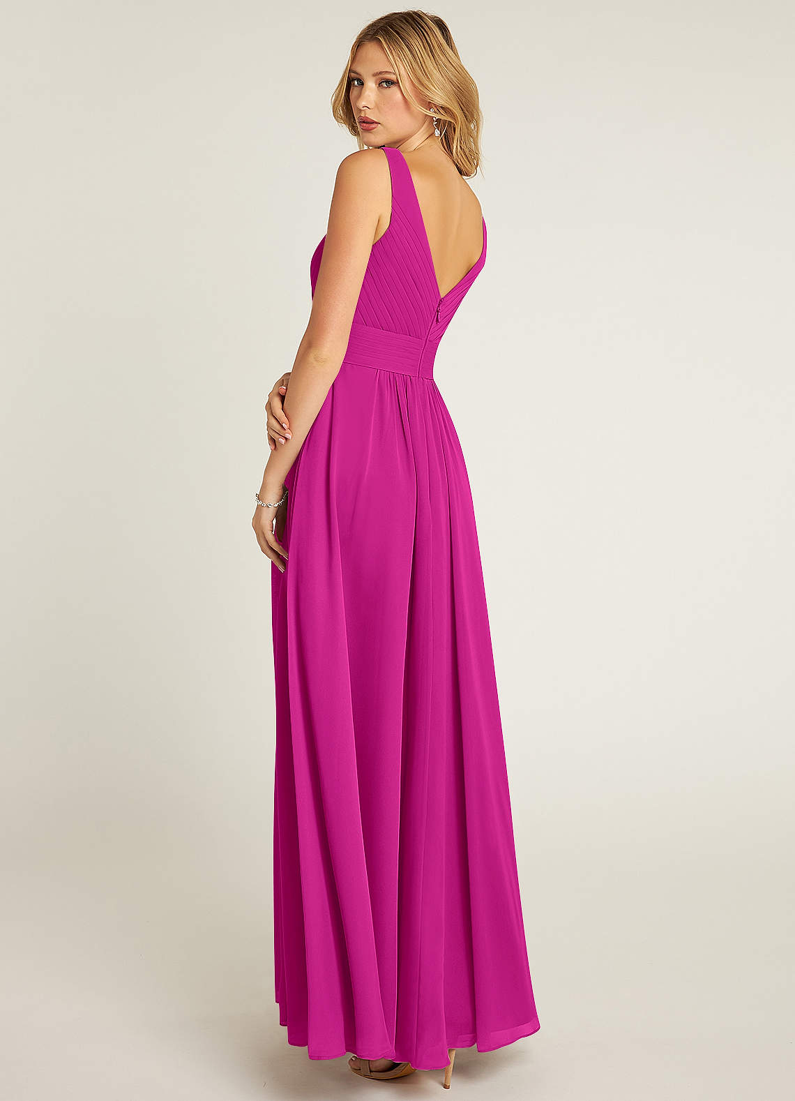 スカート A FERRETTI Chiffon dress Fuchsia Alberta Ferretti Chiffon Dress Dresses Fuchsia | Wanan Luxury