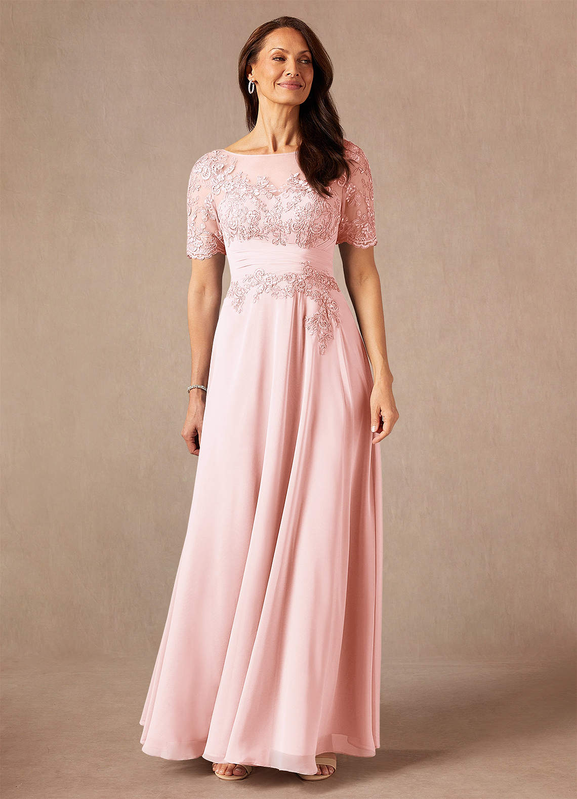 Lace Dress Rosewe Chiffon Dresses Wedtrend Women Dusty Rose Evening Dress A Line Round Neck Floor Lace Dress Rosewe Chiffon Dresses Wedtrend Women Dusty Rose Evening Dress A Line Round Neck Floor