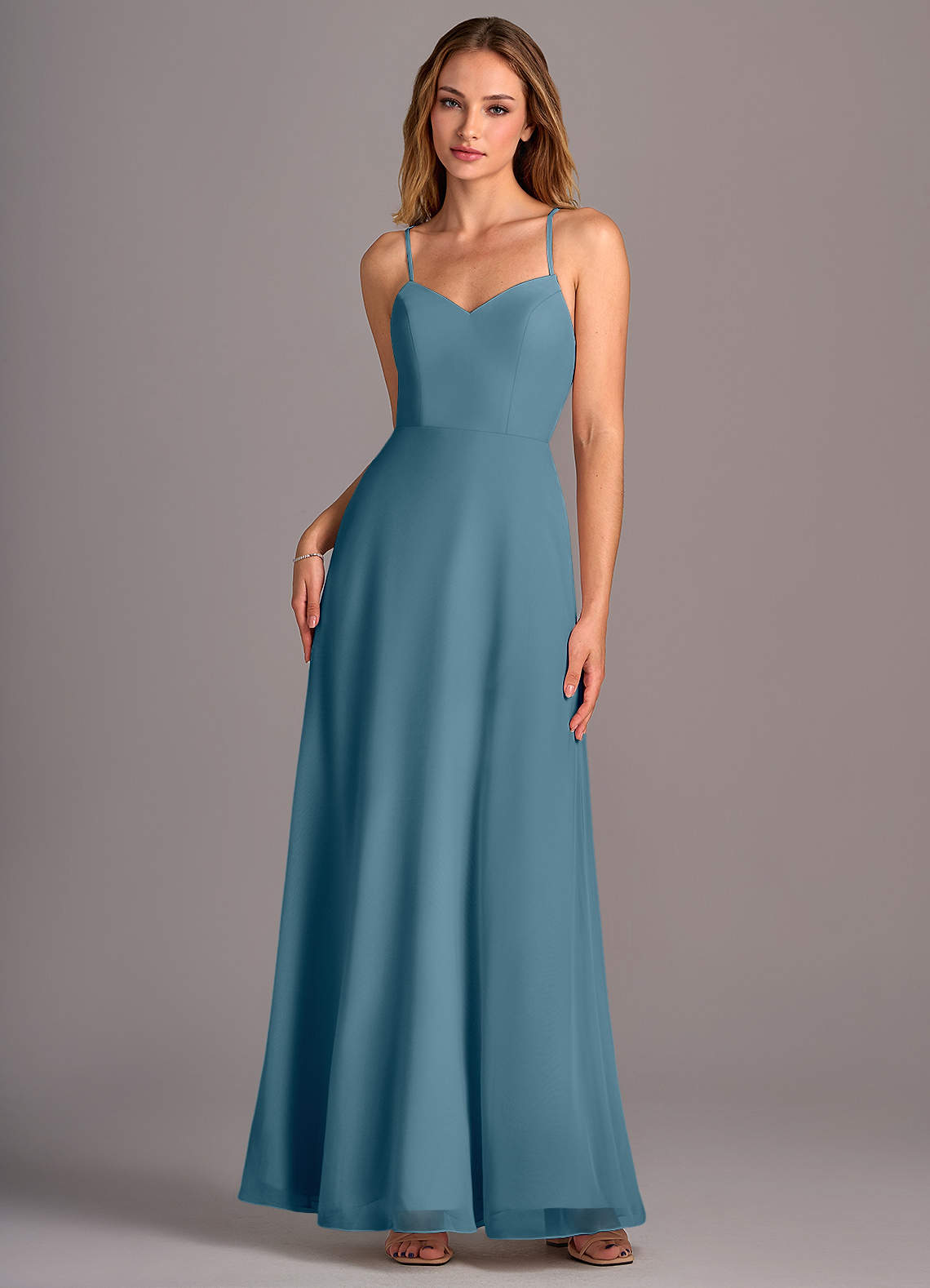 Azazie Mei Abiti da Damigella Abito A-Line in Chiffon Bermuda image1