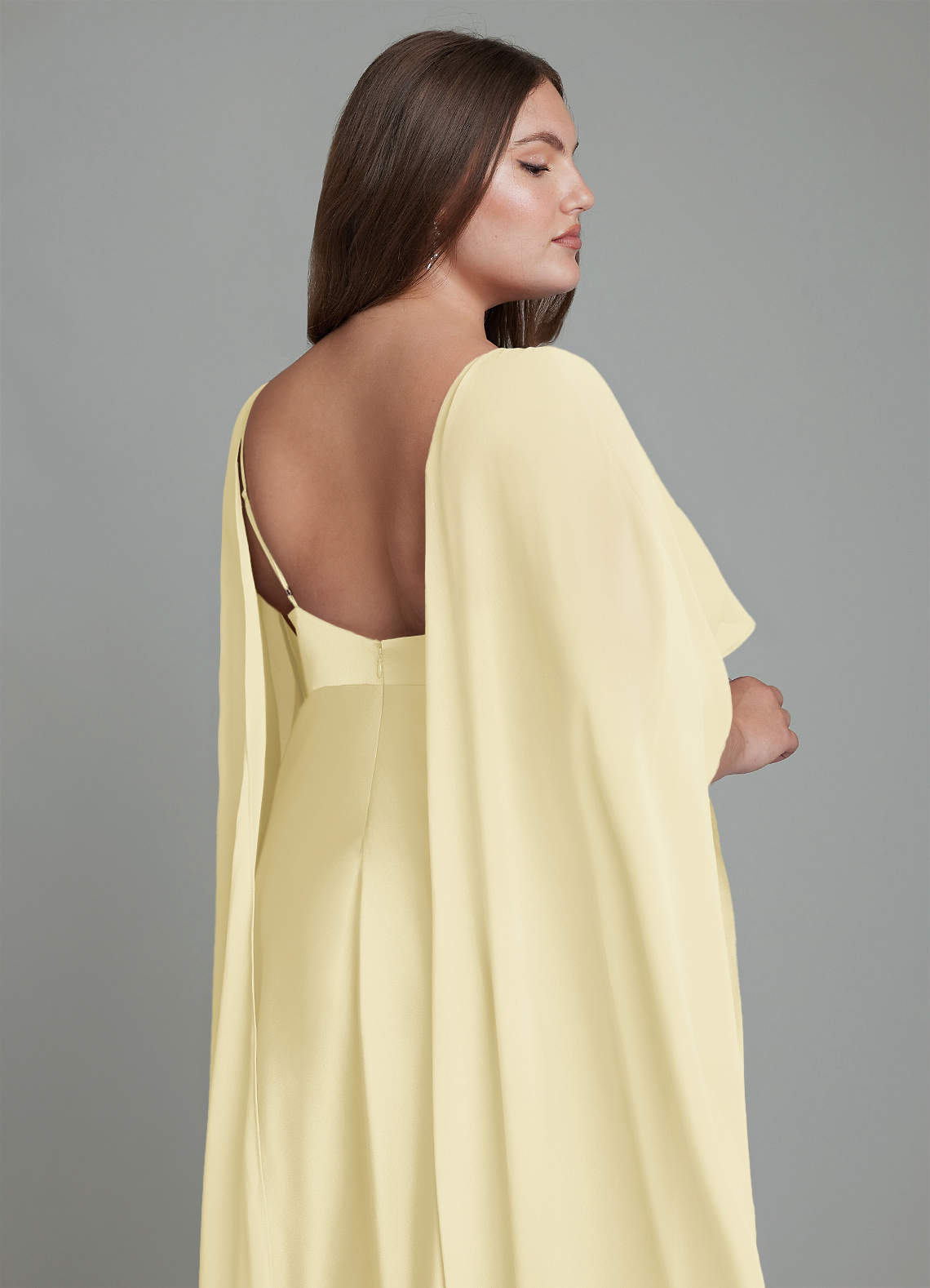 Azazie Stefania Bridesmaid Dresses Lemon Sorbet A-Line Stretch Satin Dress image14