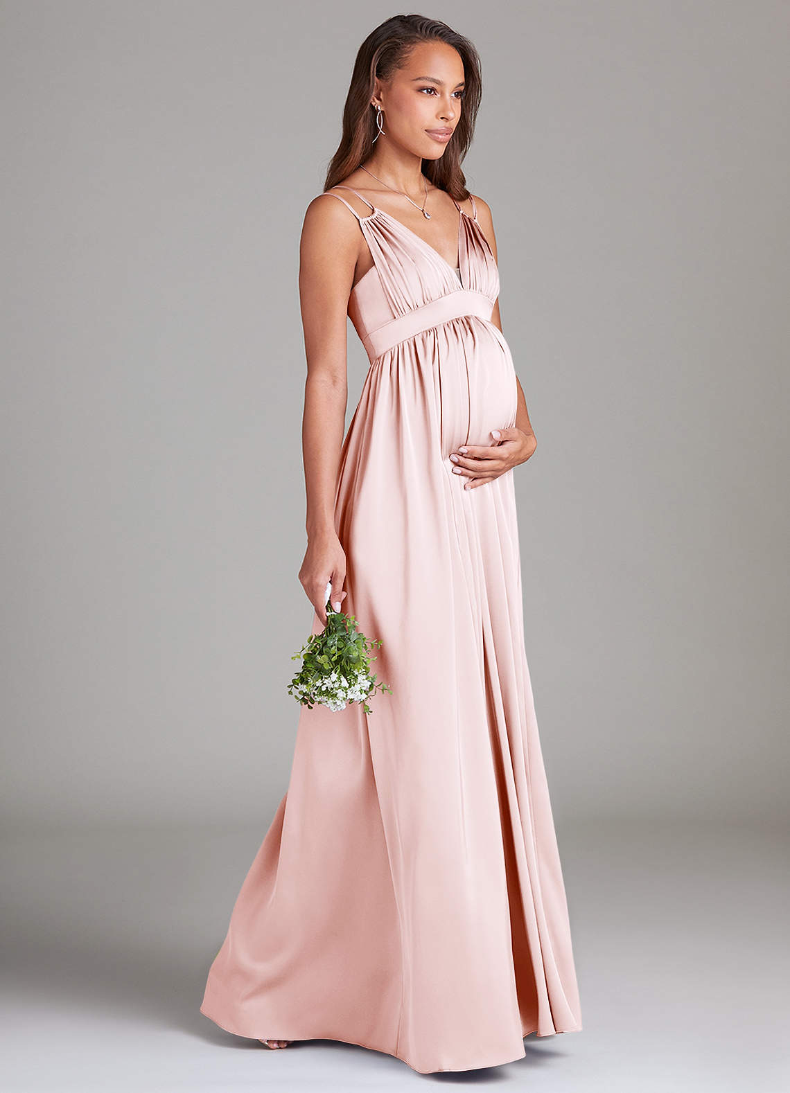 Silk Pink Maternity Bridesmaid Dresses Amalfi Maternity Dress