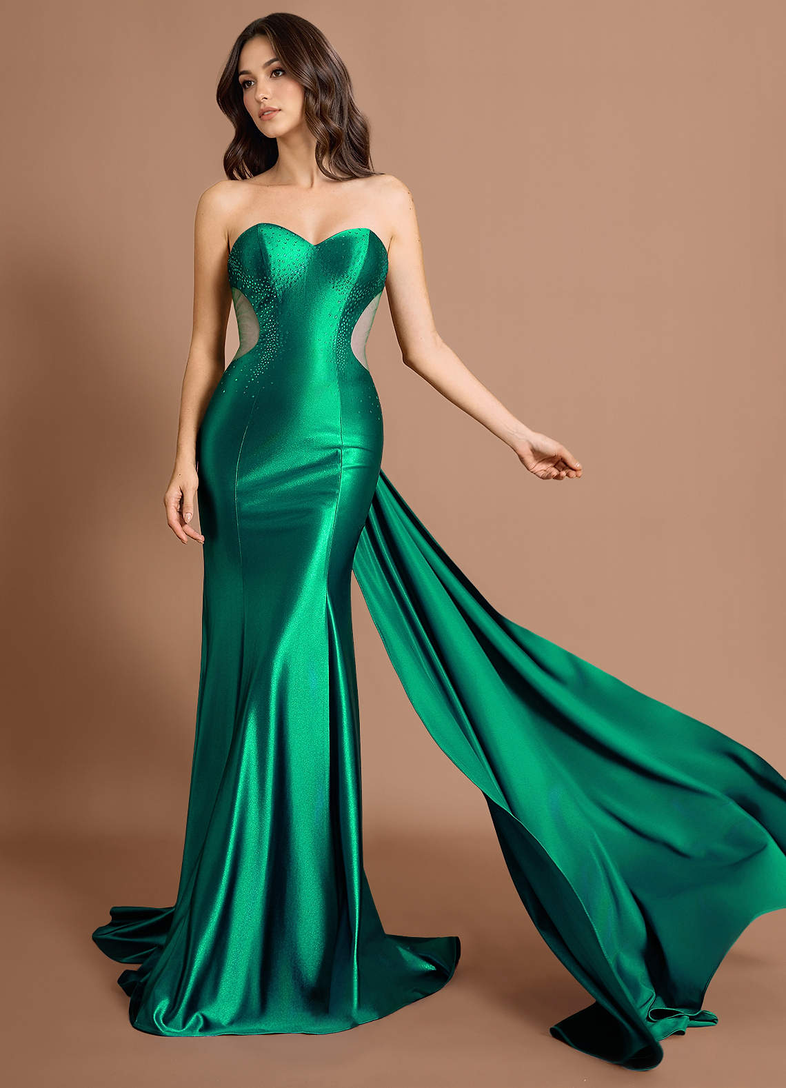 Maxi jurk Doriane Smaragd image1