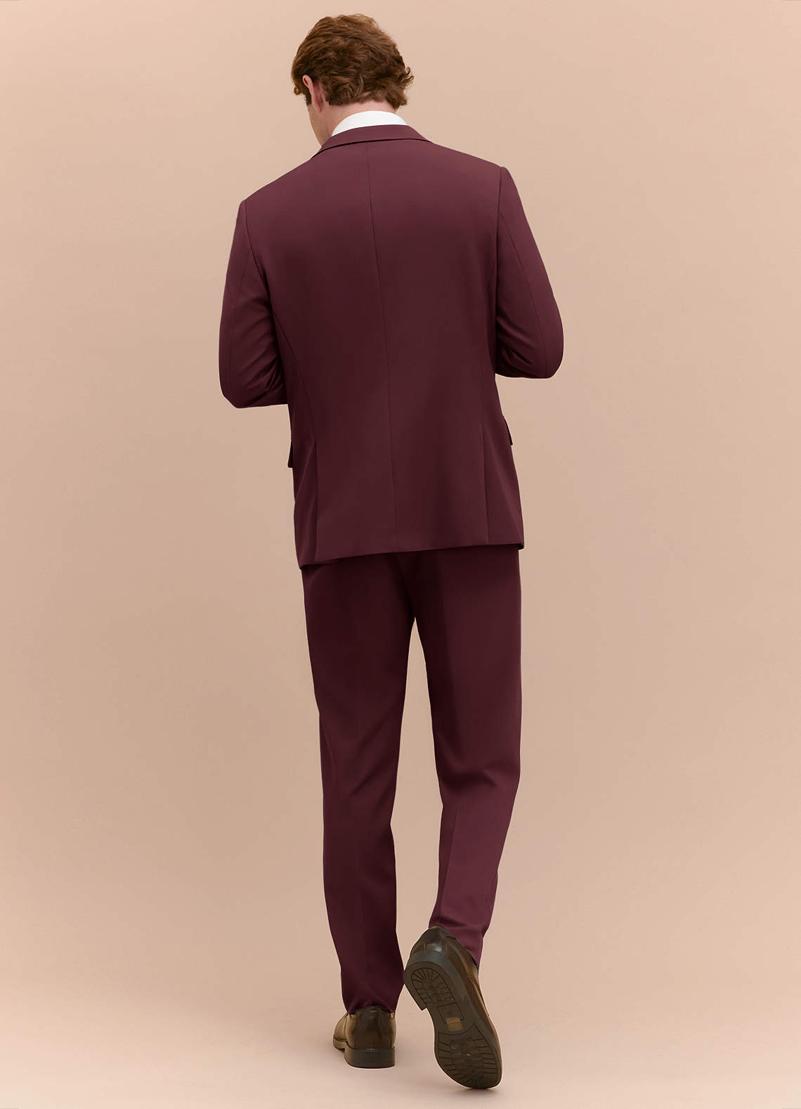 front James Cabernet Structured Stretch Suit