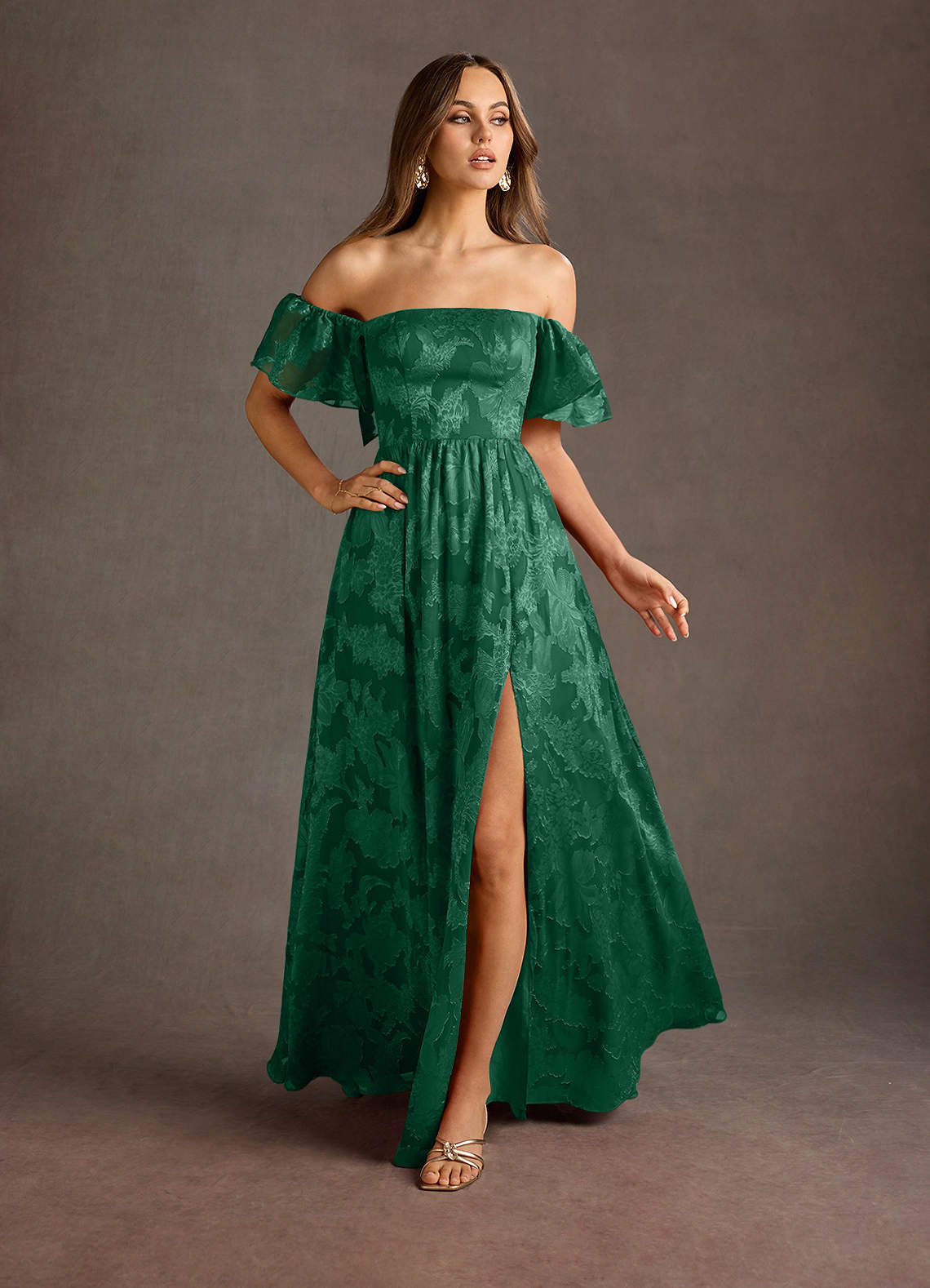 Maxi jurk Airelle Donkergroen