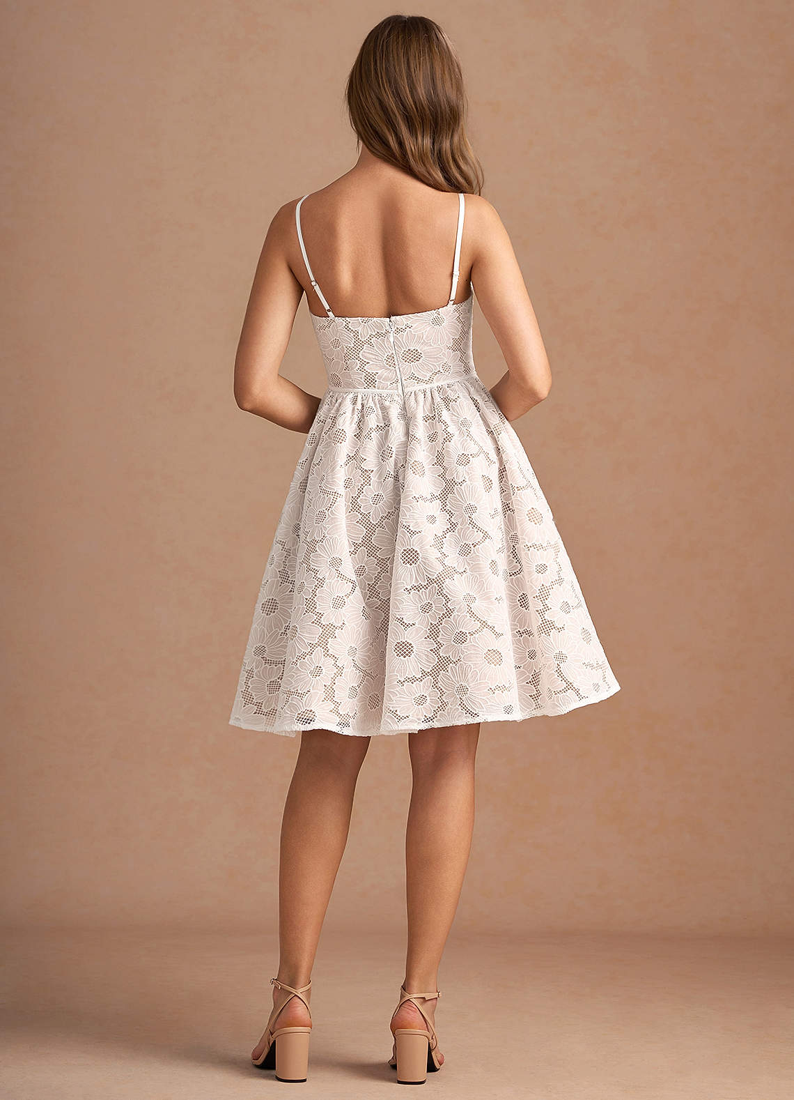 Adeline White Mini Dress | Azazie