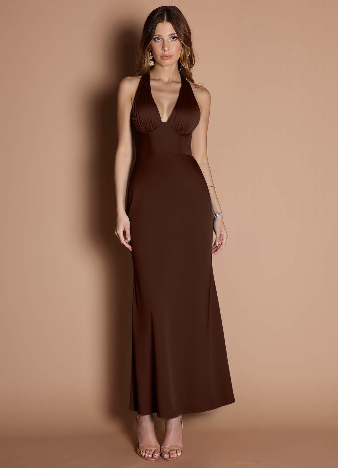 Zephyra Mocha Coco Mermaid Dress Ready to Ship | Azazie CA