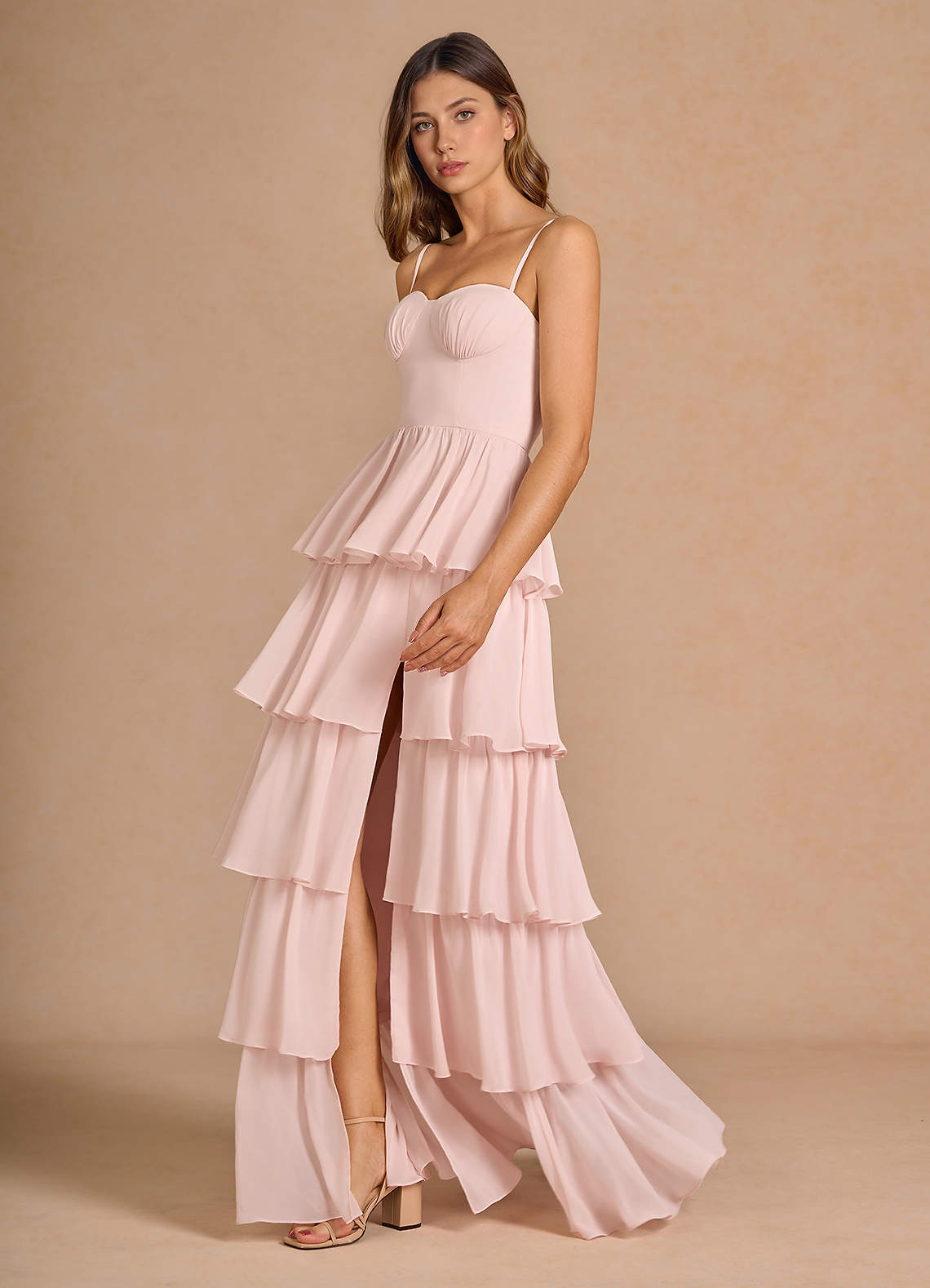 open lace back dress Bella Maxi Dress, in Powder Pink Luxe Satin, Size: Small | Show Me Your Mumu