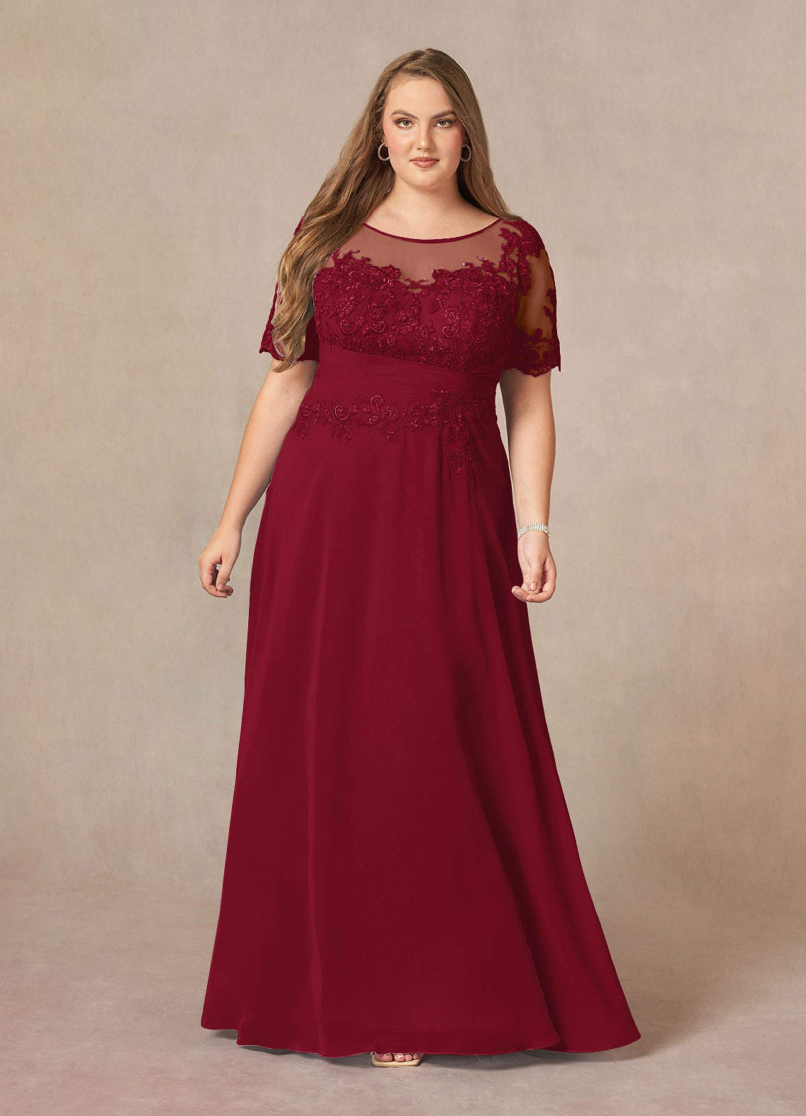 sachin and babi light blue dress SELENE / A Line Red Wedding Dress with Beaded Sparkling Bodice main image 1