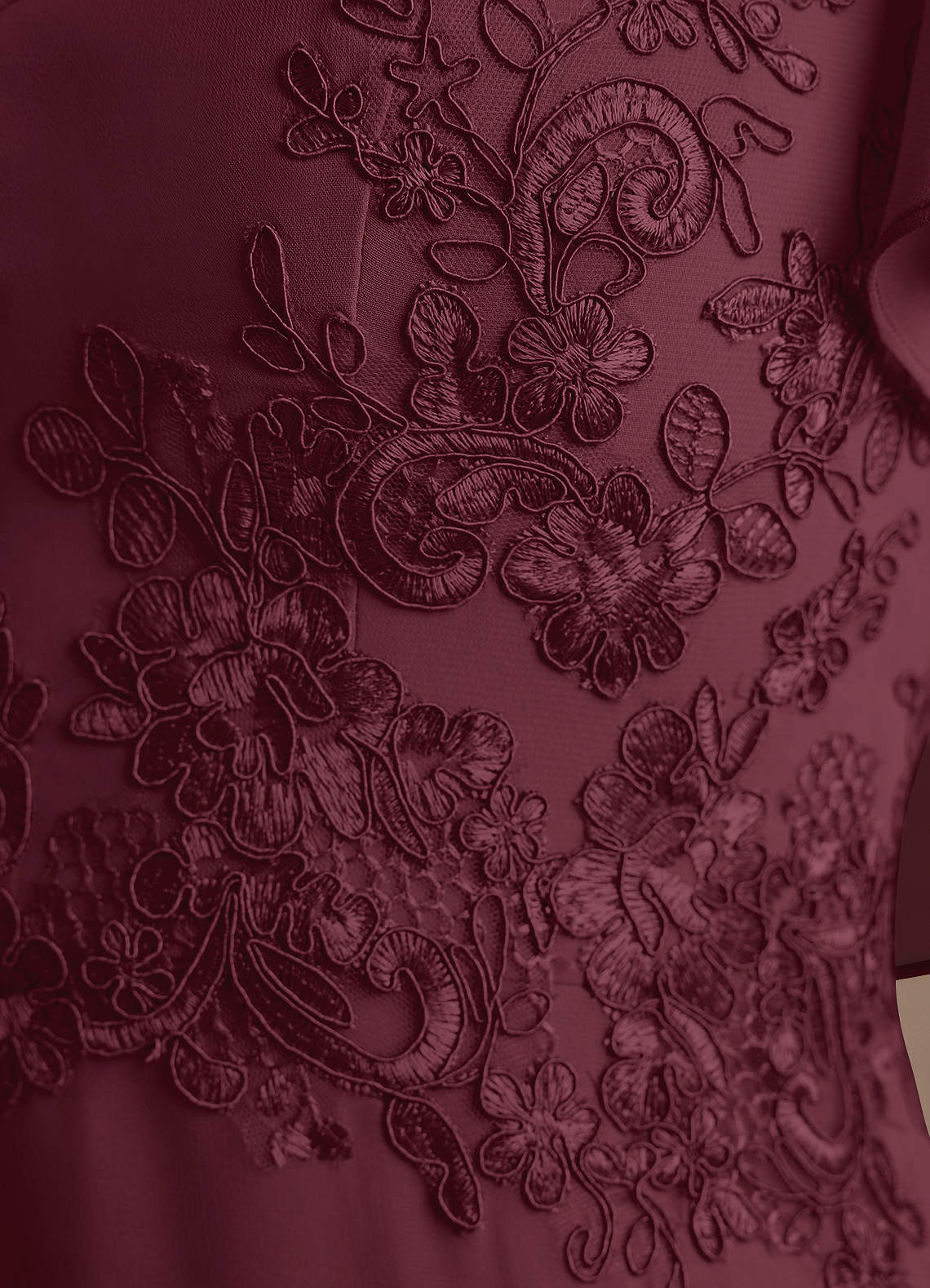 Azazie Frieda Mother of the Bride Dresses Cabernet A-Line Applique Chiffon Dress image5
