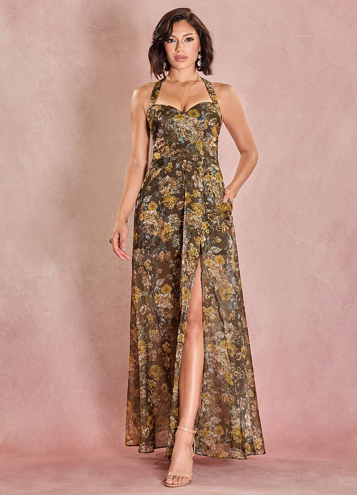 ワンピース AMATERAS WEAR AND GO HALTER MAXI DRESS Wear and Go Long Sleeve Maxi Dress / 墨(black) – AMATERASJAPAN
