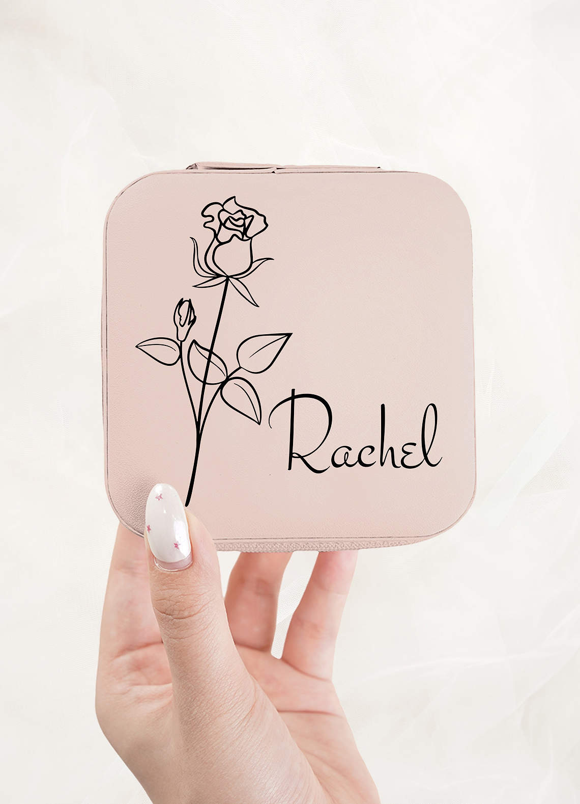 front Personalized Jewelry Case