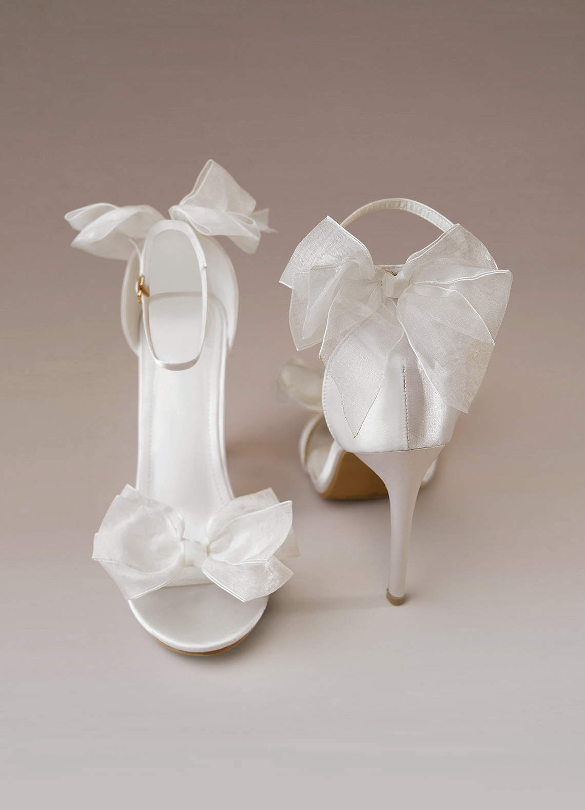 fenomeen Republiek Beschrijvend Lace Bow witte hoge hakken bruiloft schoenen Schoenen | Azazie