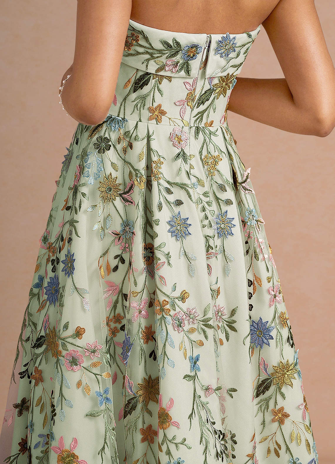 Evangeline Light Green Maxi Dress | Azazie