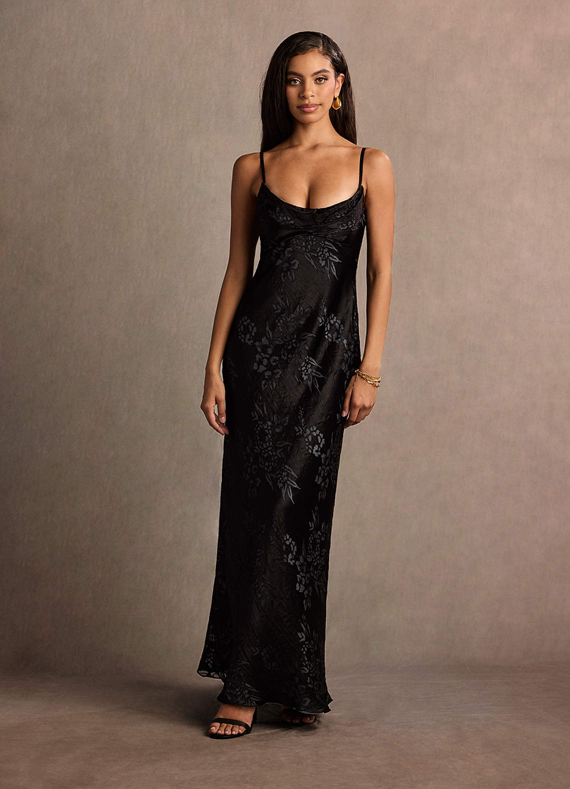 Ivy Black Slate Maxi Dress | Azazie
