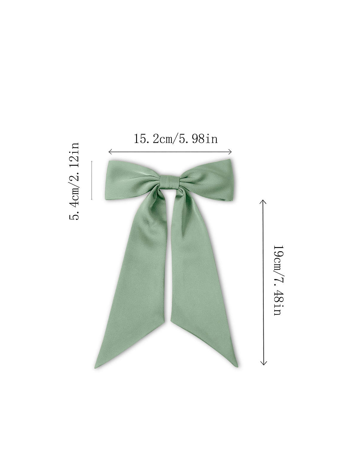 front Matching Color Stretch Satin Bow Hair Clip