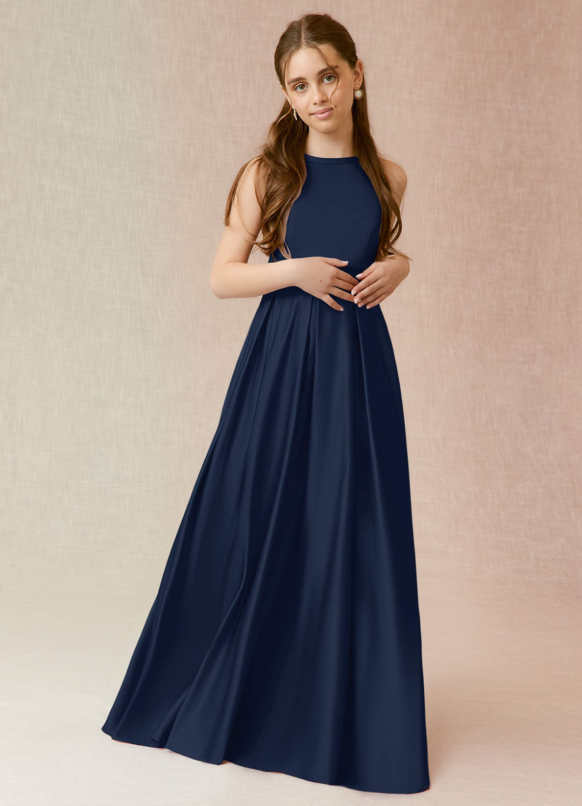 Navy bridesmaid best sale dresses with pockets