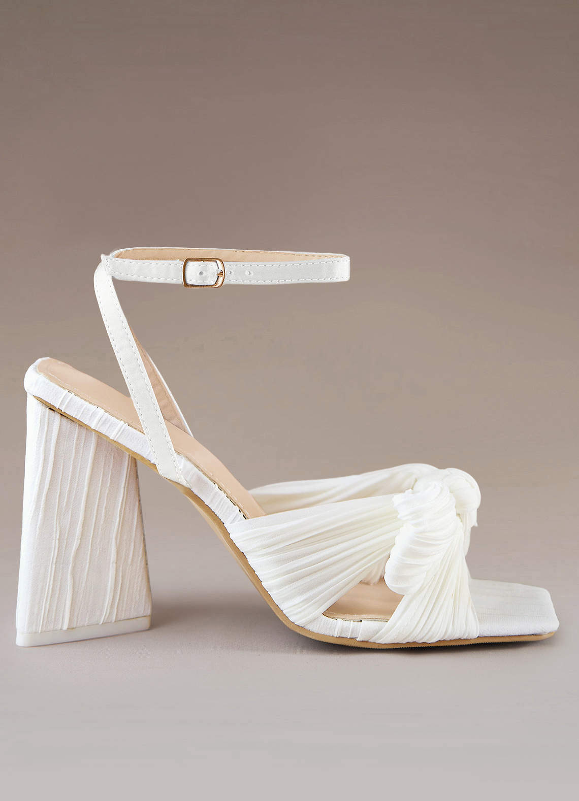 White transparent high heel sandals-hdcinema.vn