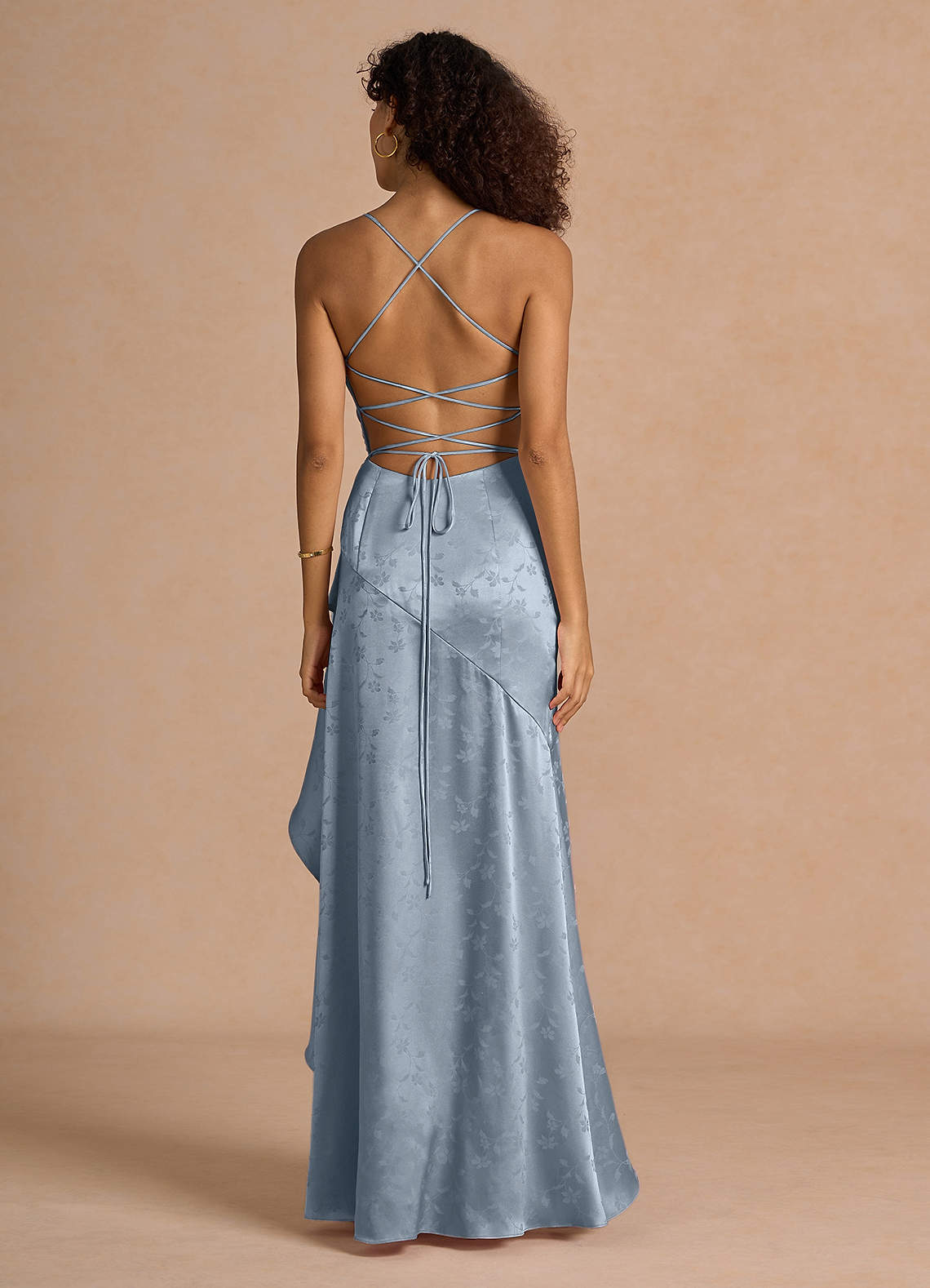 Genevive Blue Floral Maxi Dress Ready to Ship | Azazie DE