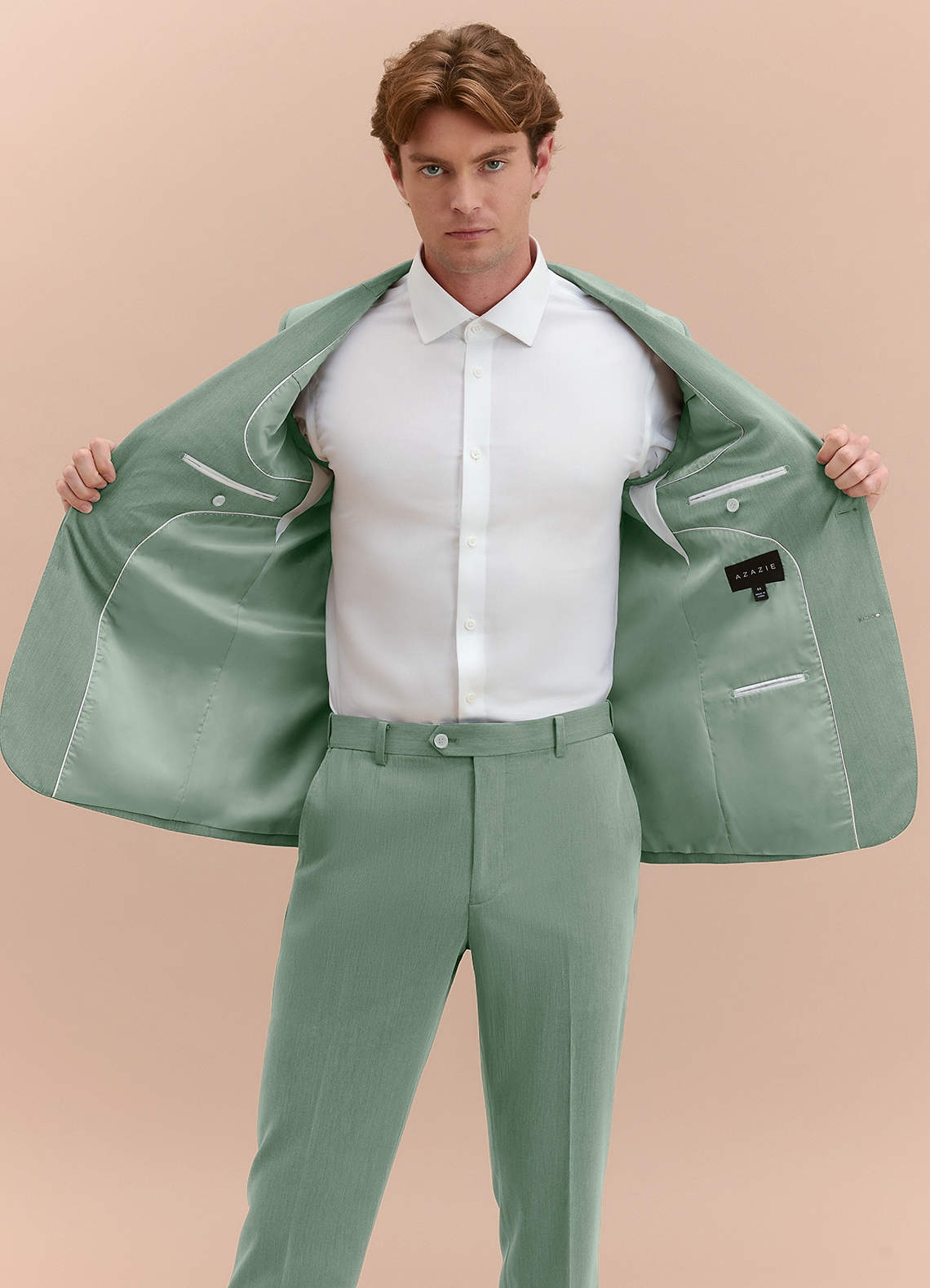 front William Dusty Sage Comfort Blend  Suit Jacket