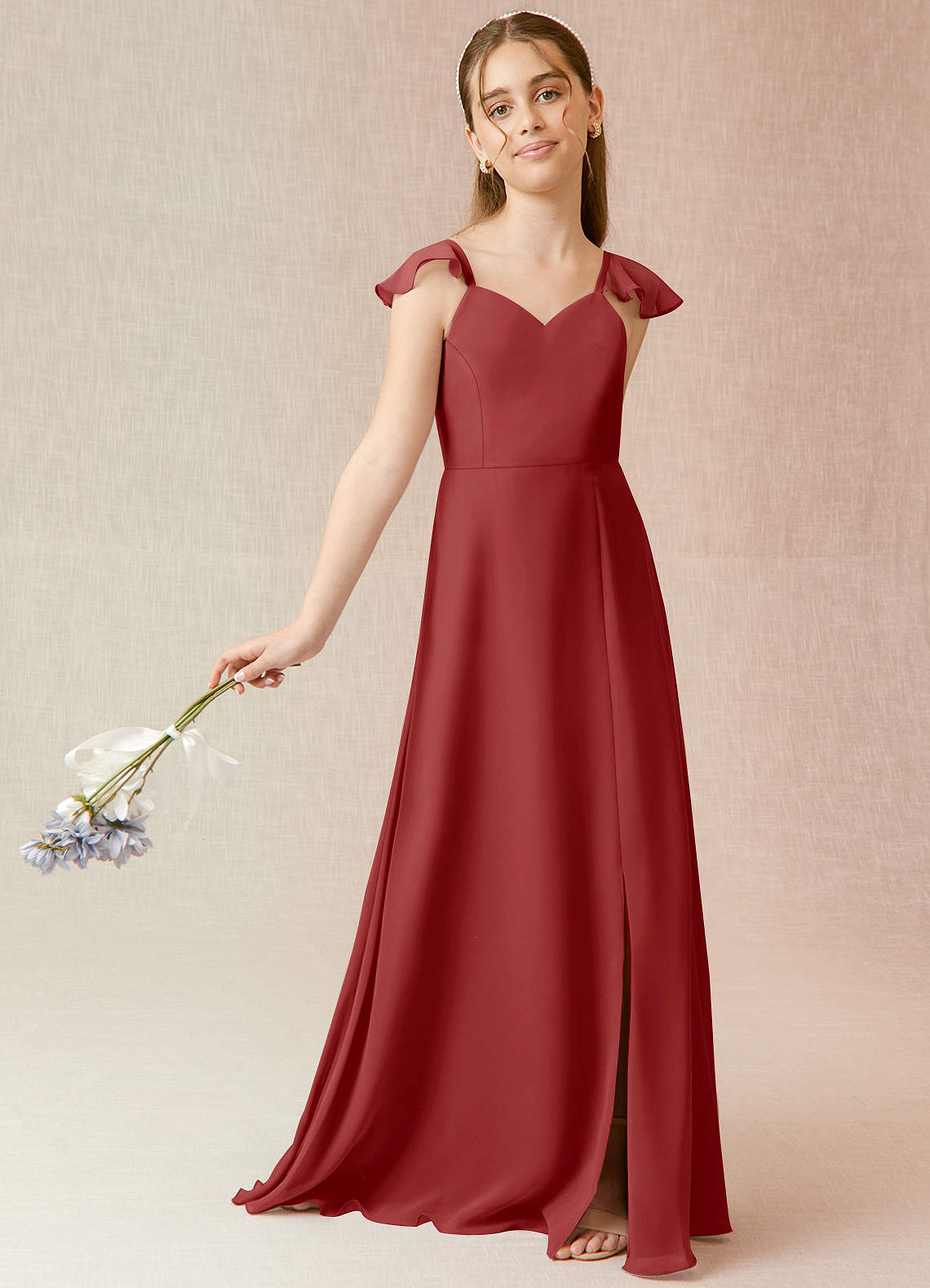 Junior bridesmaid dresses on sale red