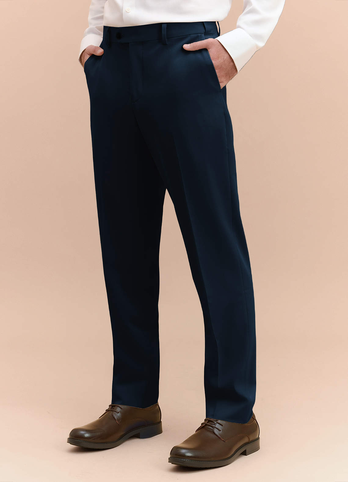 front William Navy Blue Comfort Blend Dress Pants
