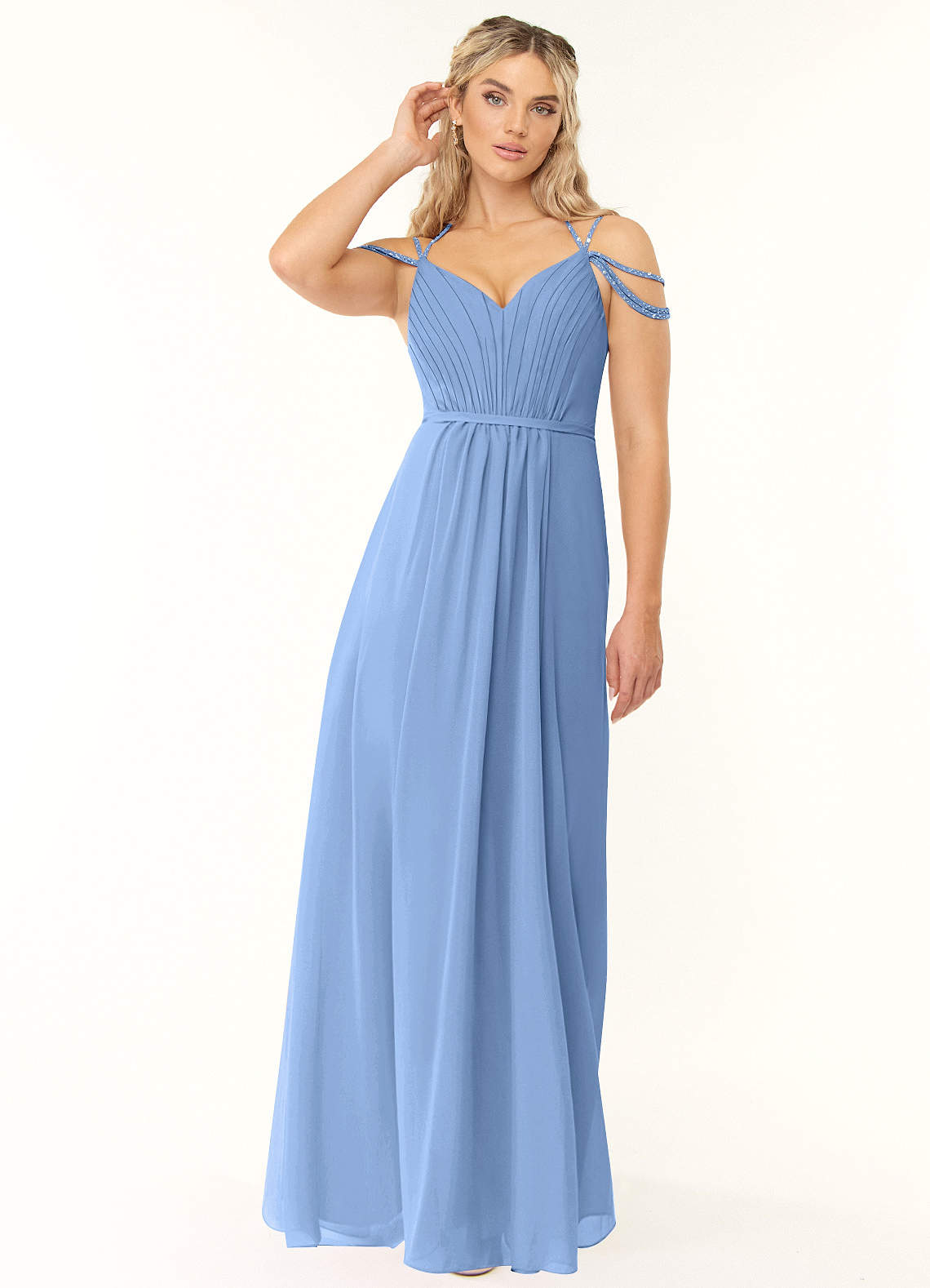 Steel Blue Azazie Solana Bridesmaid Dresses | Azazie