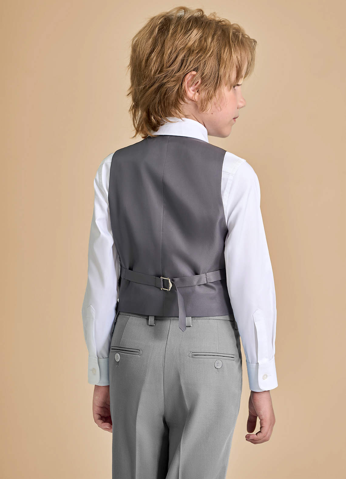 front Oliver Boys Grey 3-Piece Suit