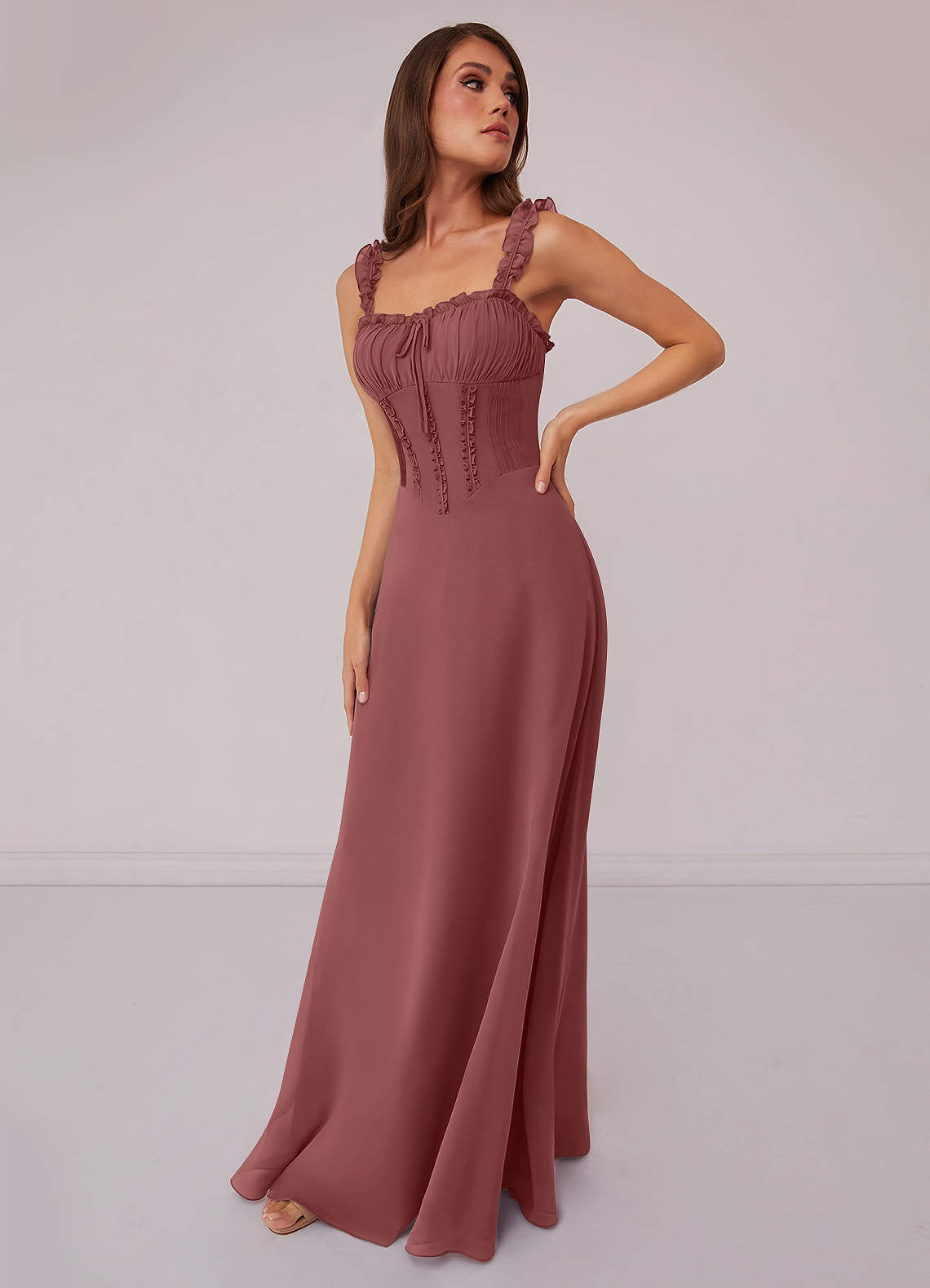 Barbie ♥ Azazie Bridesmaid Dresses Amethyst A-Line Sweetheart Neckline Chiffon Dress image1