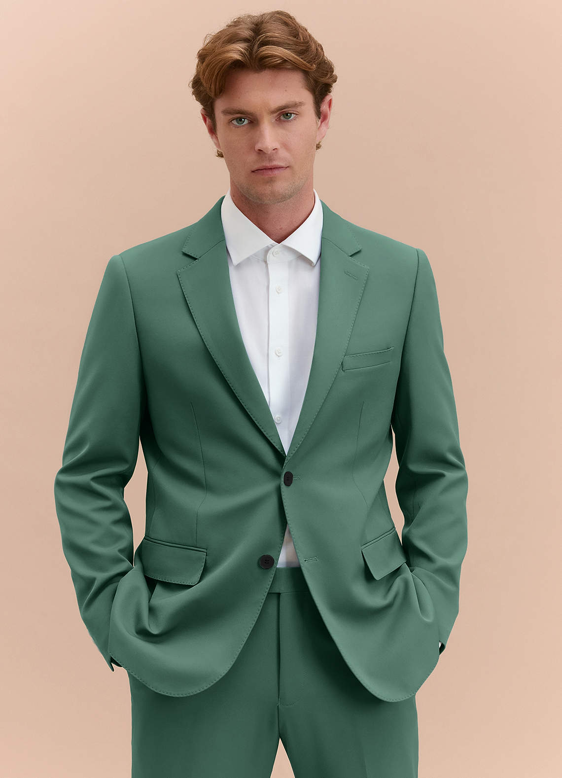 front James Eucalyptus Structured Stretch Suit Jacket