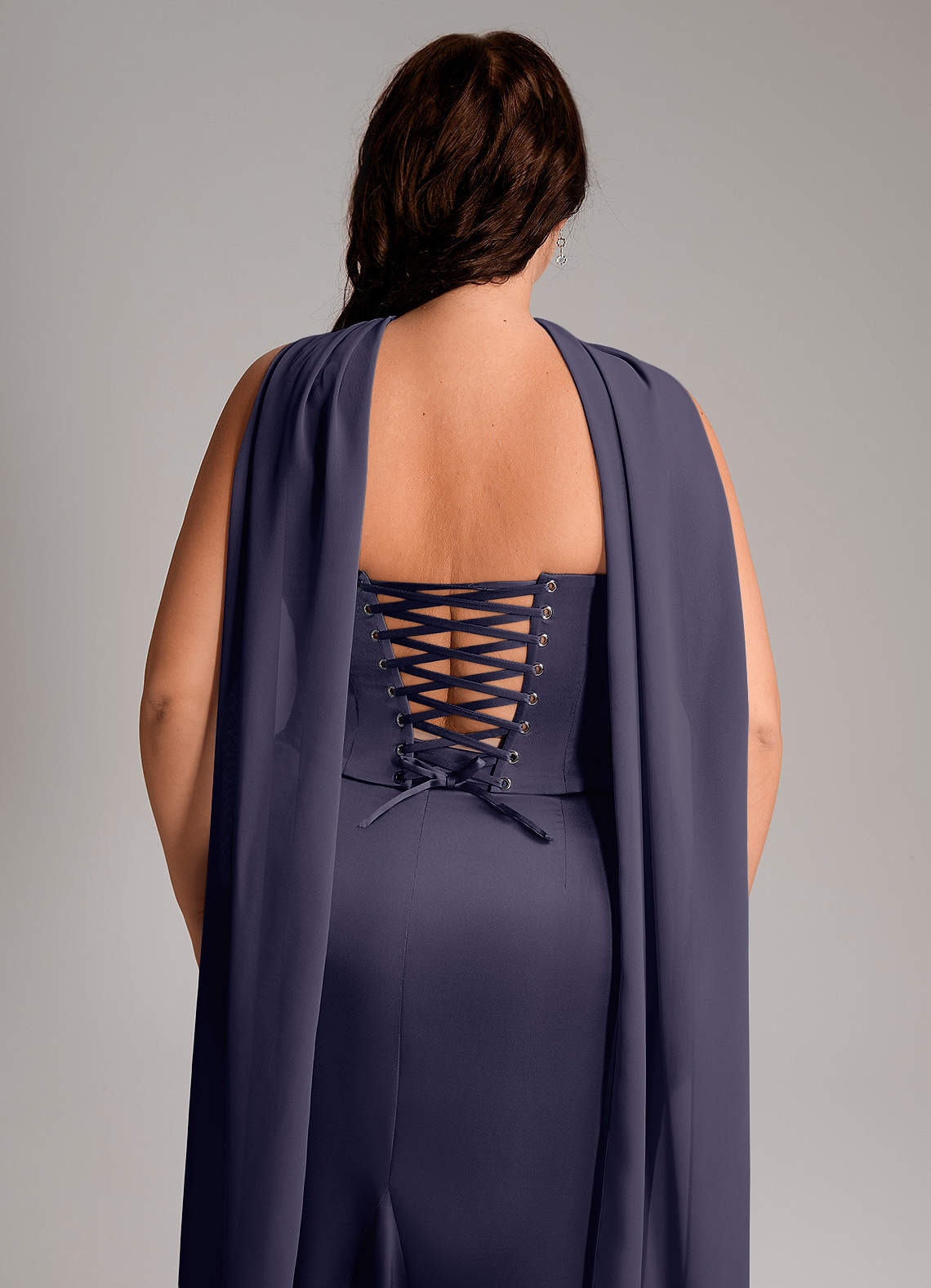 Azazie Sorrel Bridesmaid Dresses Stormy Mermaid Strapless Stretch Satin Convertible Dress image10